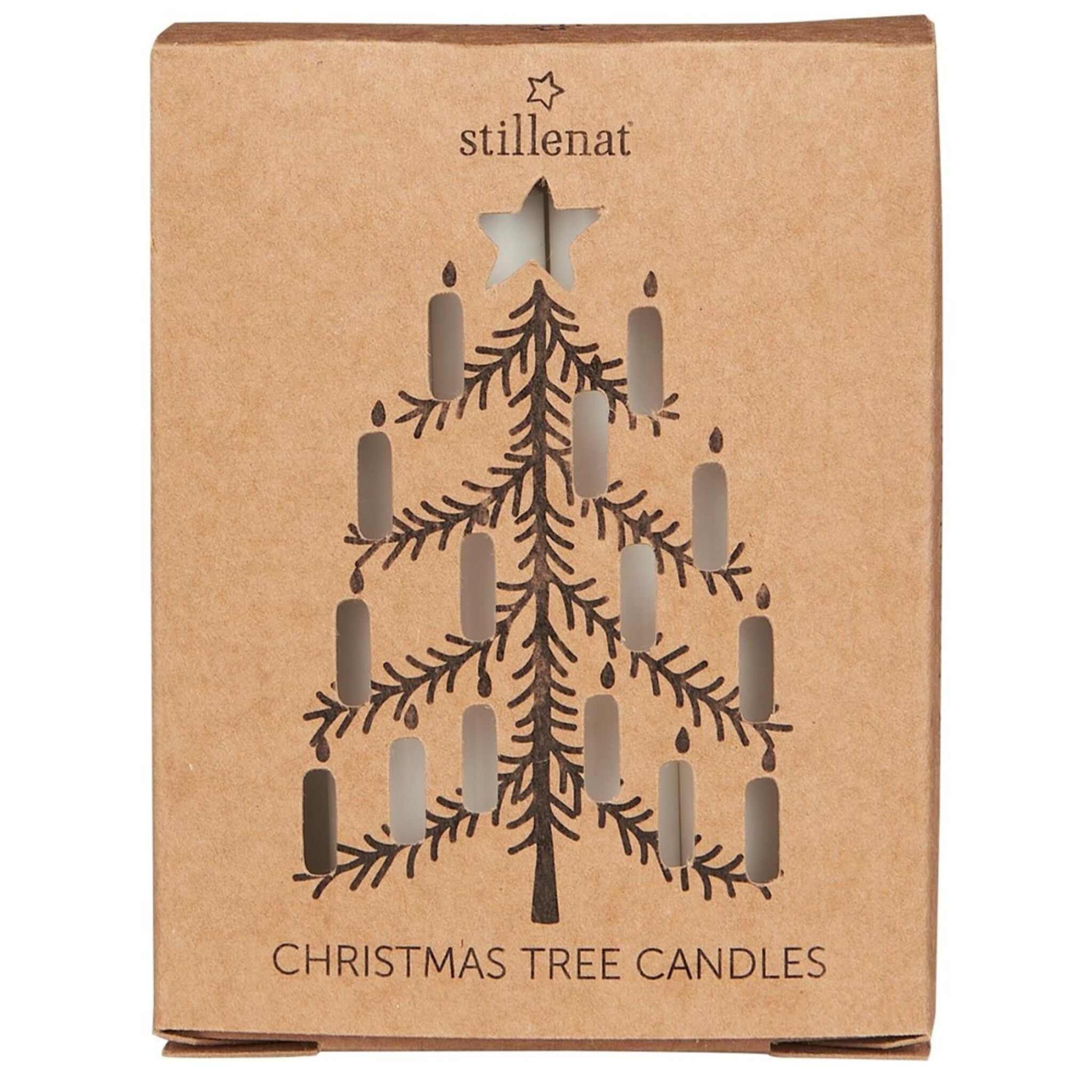 Weihnachtsbaum Kerzen, Schachtel, 12er, creme