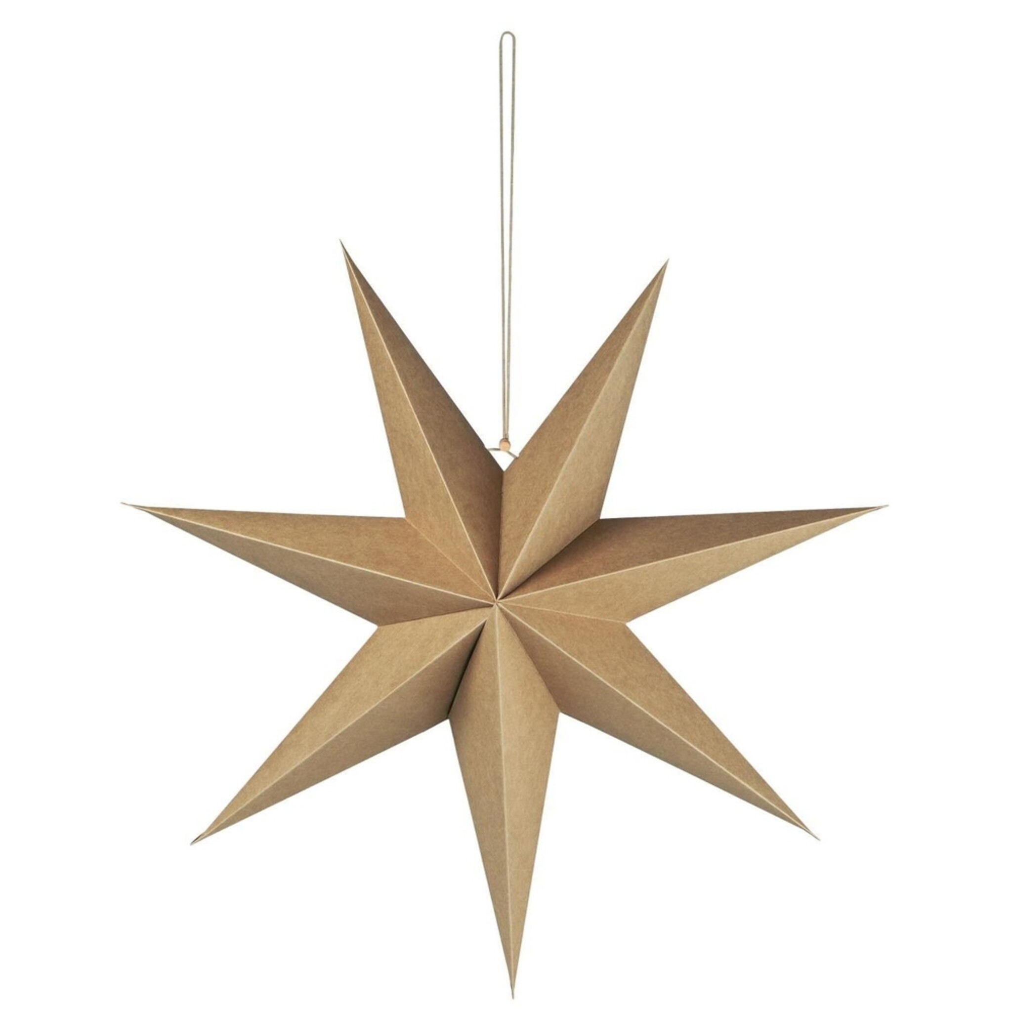 Weihnachtsdeko Stern Stella aus Papier, braun Ø 60 cm