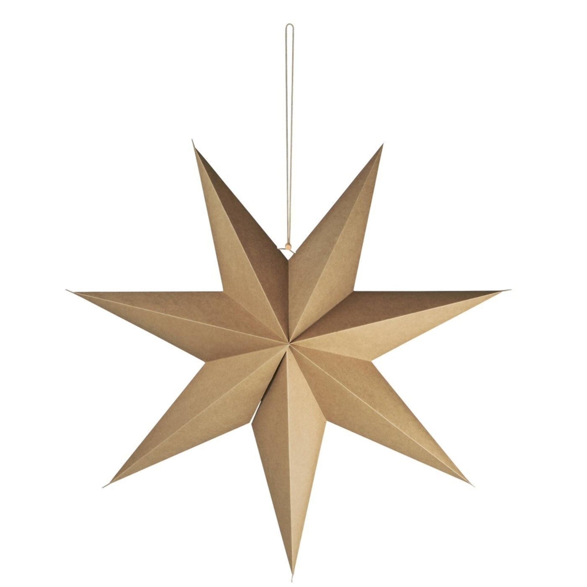 Weihnachtsdeko Stern Stella aus Papier, braun Ø 90 cm