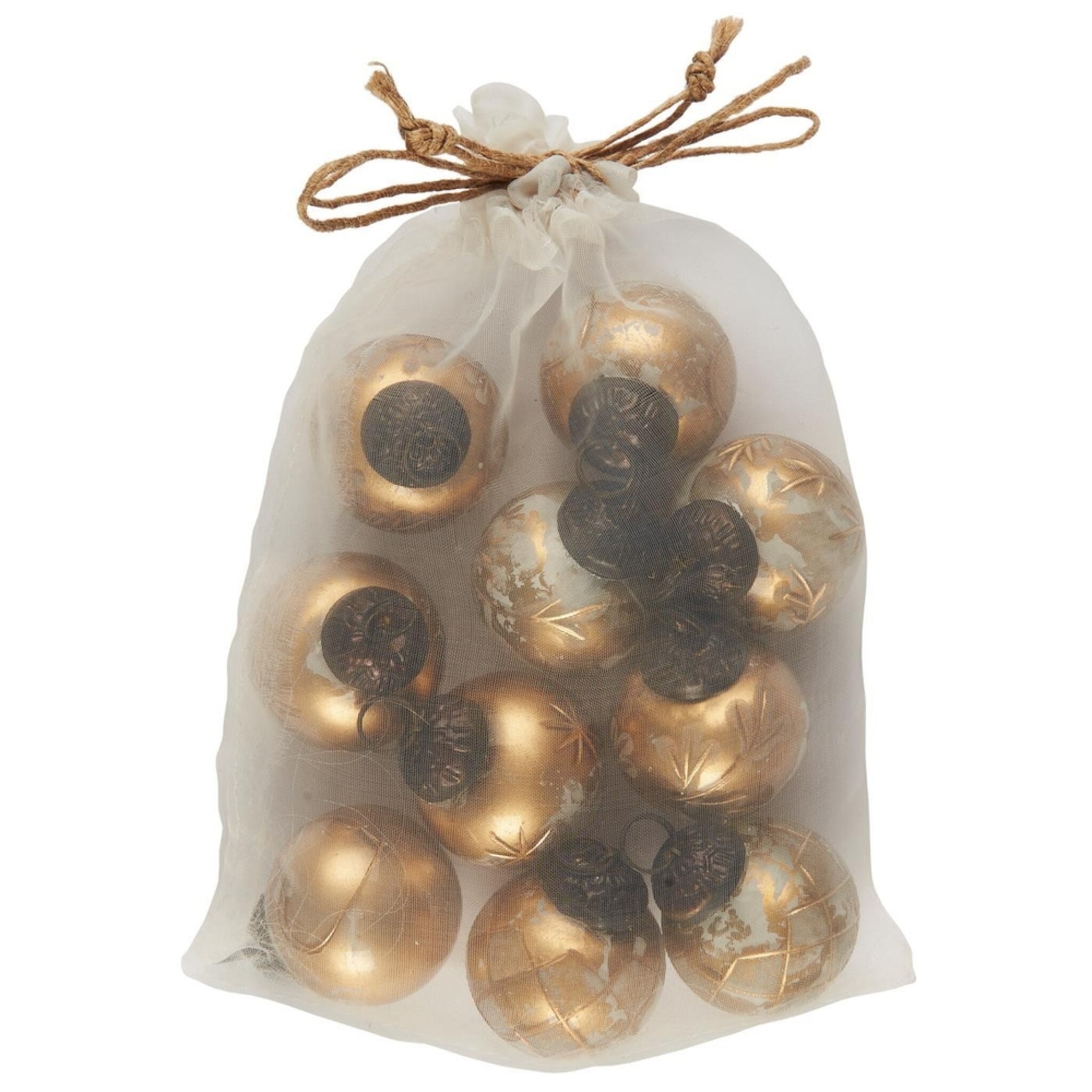 Weihnachtskugel 10er-Set, gold