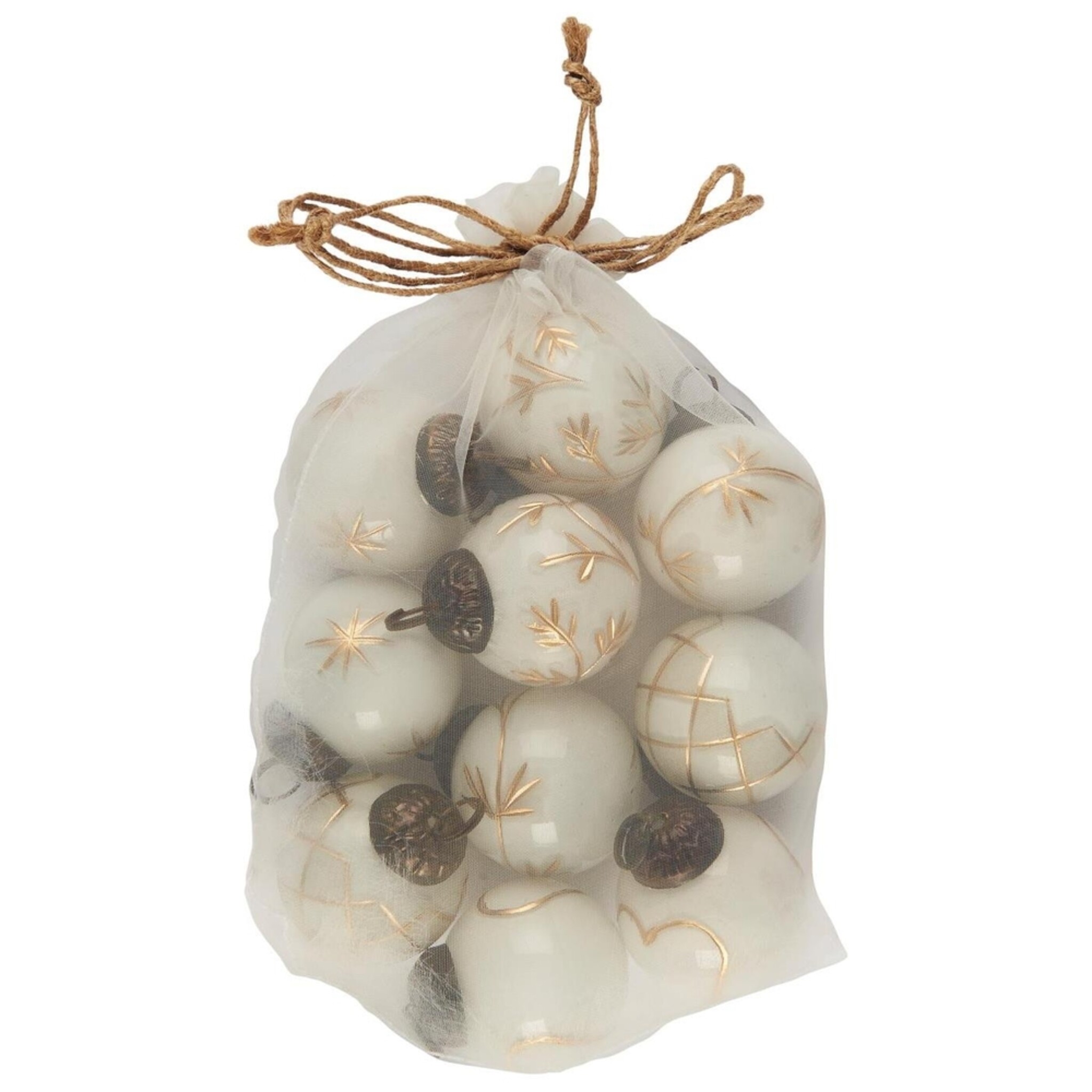 Weihnachtskugel 10er-Set, weiss