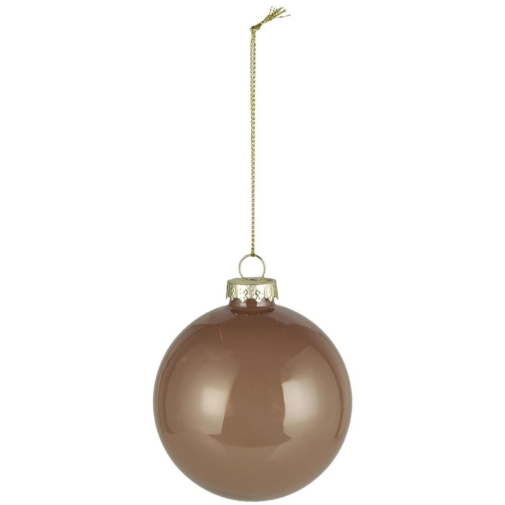 Weihnachtskugel aus Glas für Tannenbaum, braun 