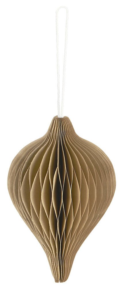 Weihnachtskugel gefaltetes Papier mit Magnetverschluss, braun 