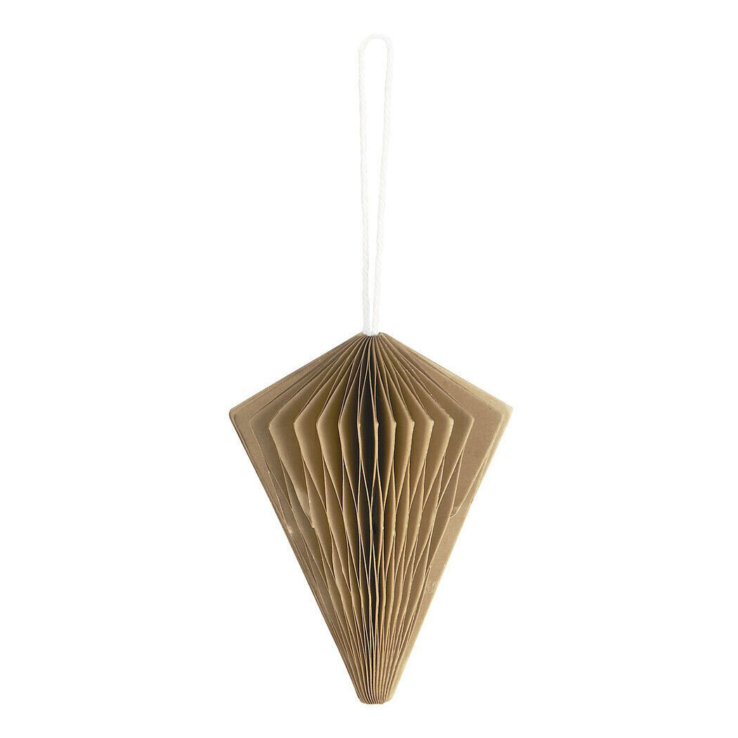 Weihnachtskugel gefaltetes Papier mit Magnetverschluss, braun 