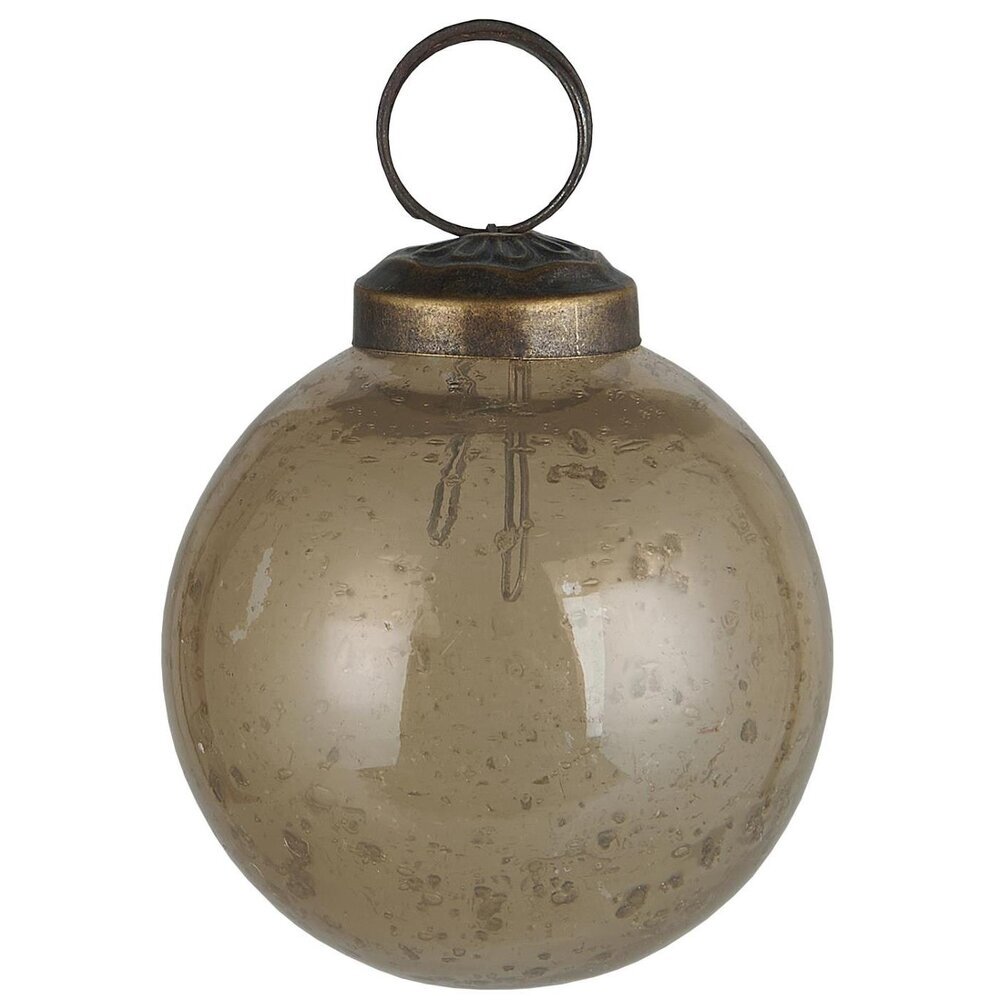 IB Laursen Weihnachtskugel Glas pebbled, fog Höhe 6.5, Ø 5.8 cm