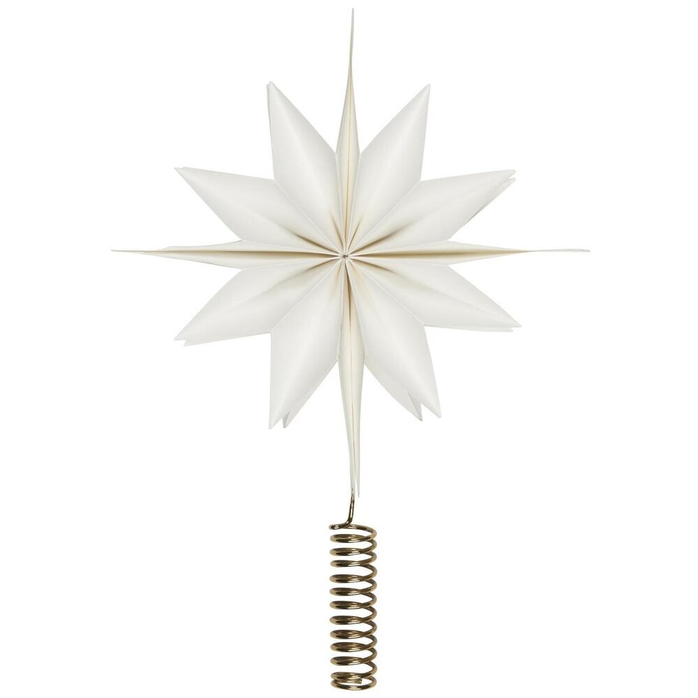 Weinachtsbaumspitze, Christbaumstern Papier, weiss 