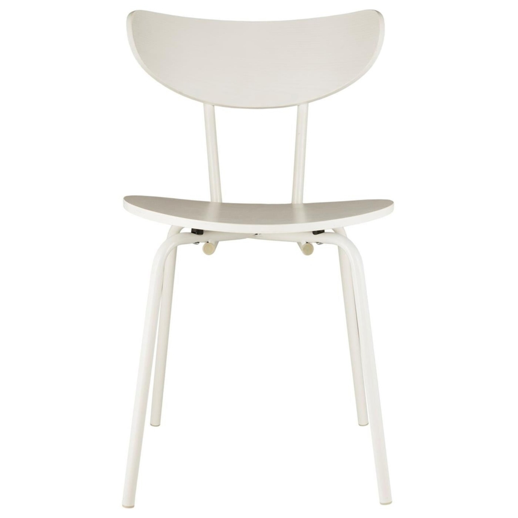 Weißer Stuhl aus Sperrholz, stapelbar, weiss 