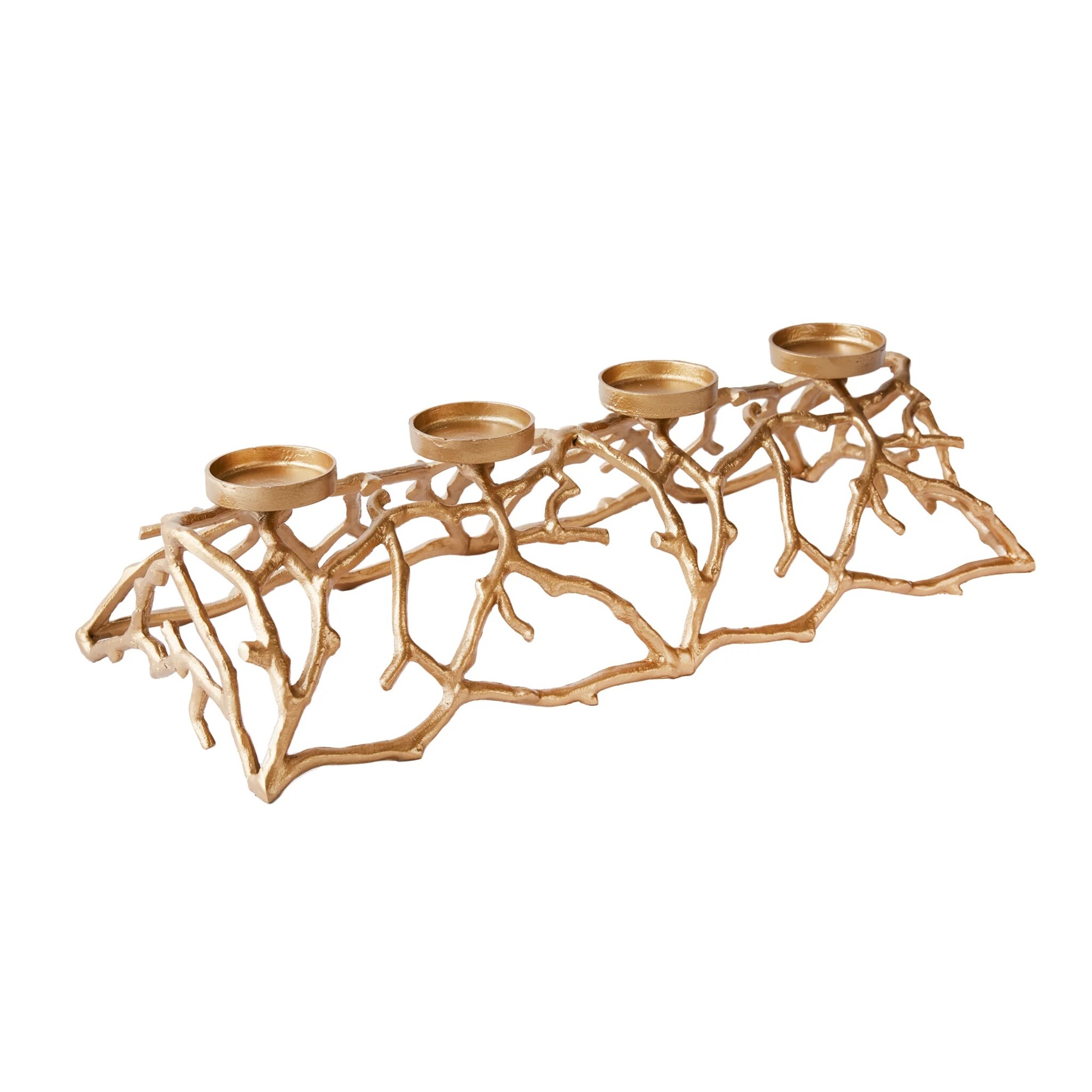 4-fach Kerzenhalter Abstract, gold 