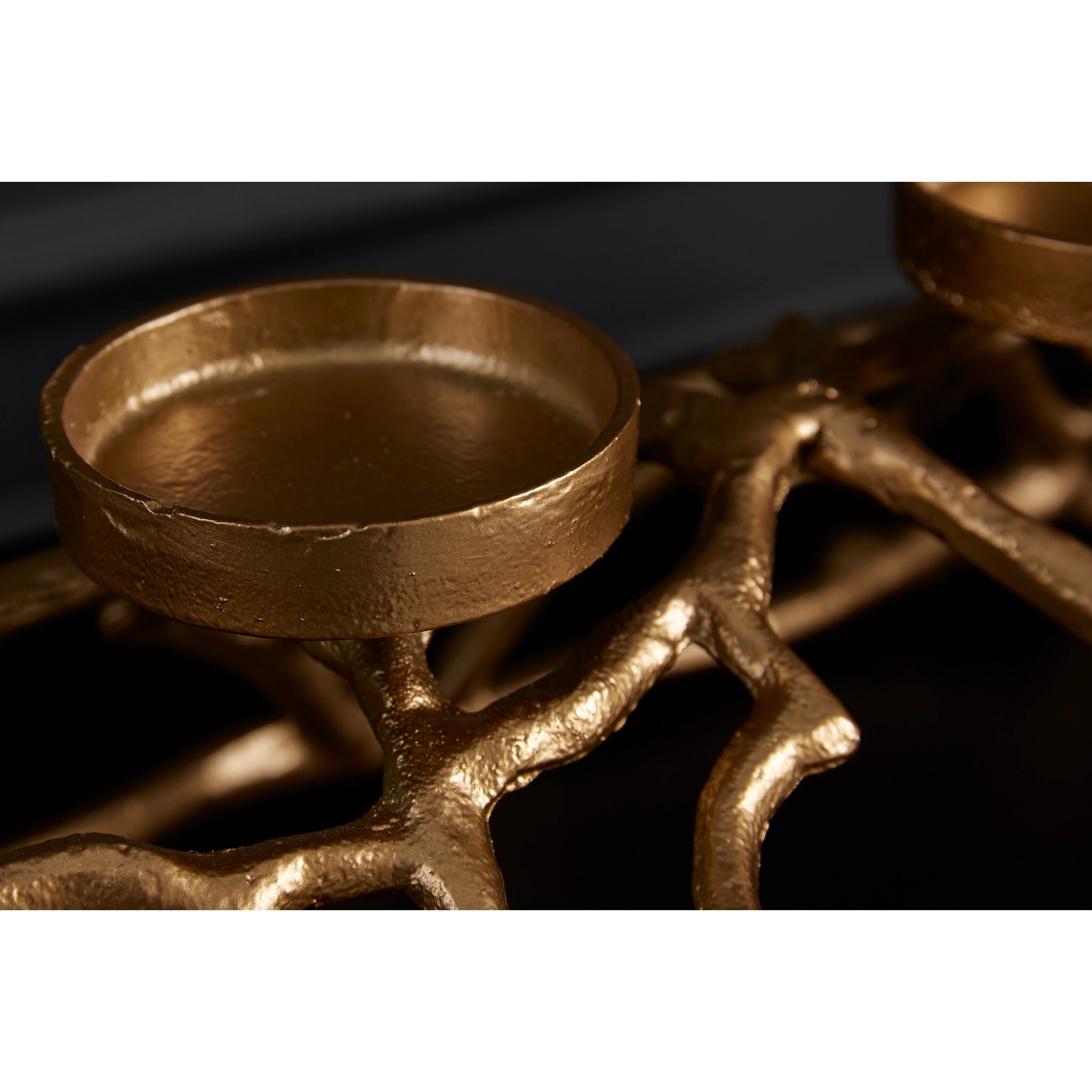 4-fach Kerzenhalter Abstract, gold 