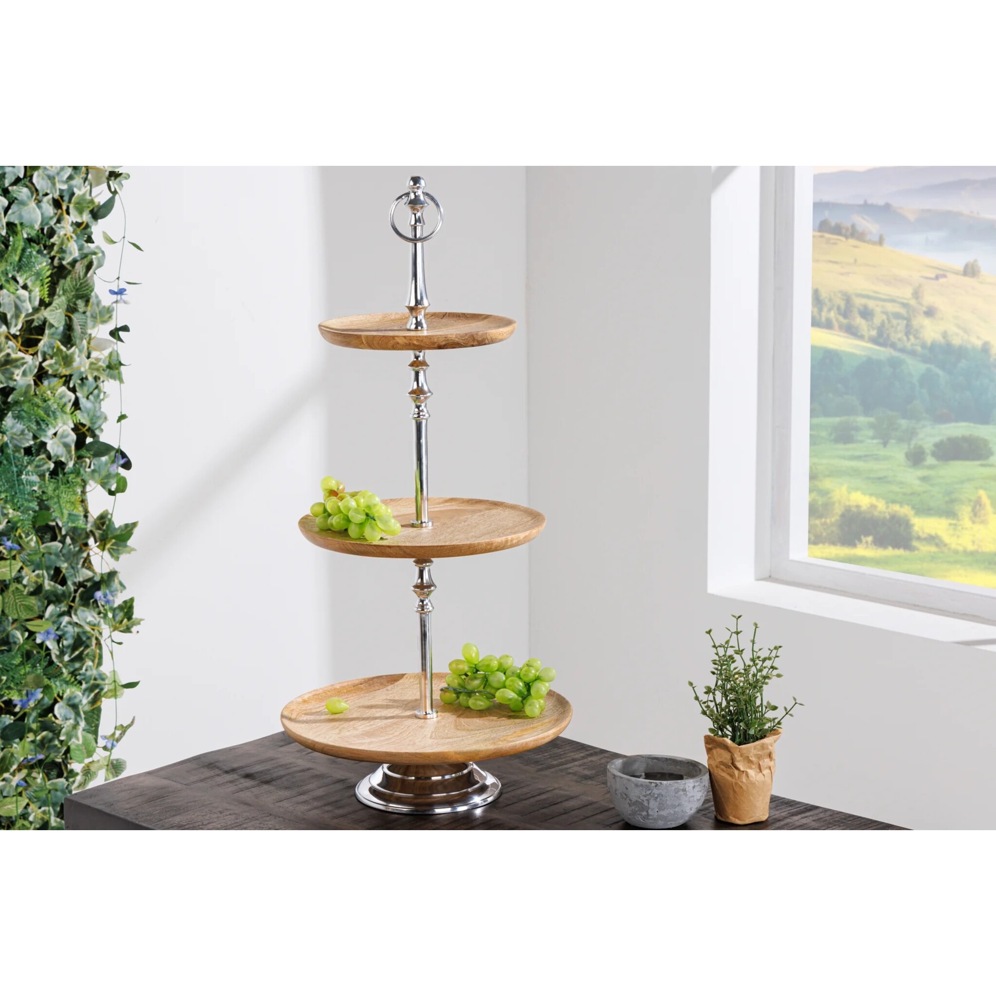 Deko Etagere Pure Nature Mangoholz, natur 