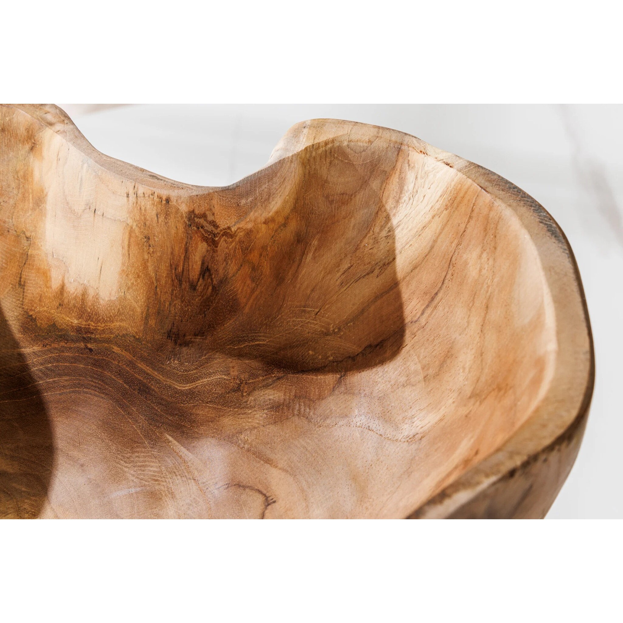 Dekoschale aus Teakholz Flowers, natur 