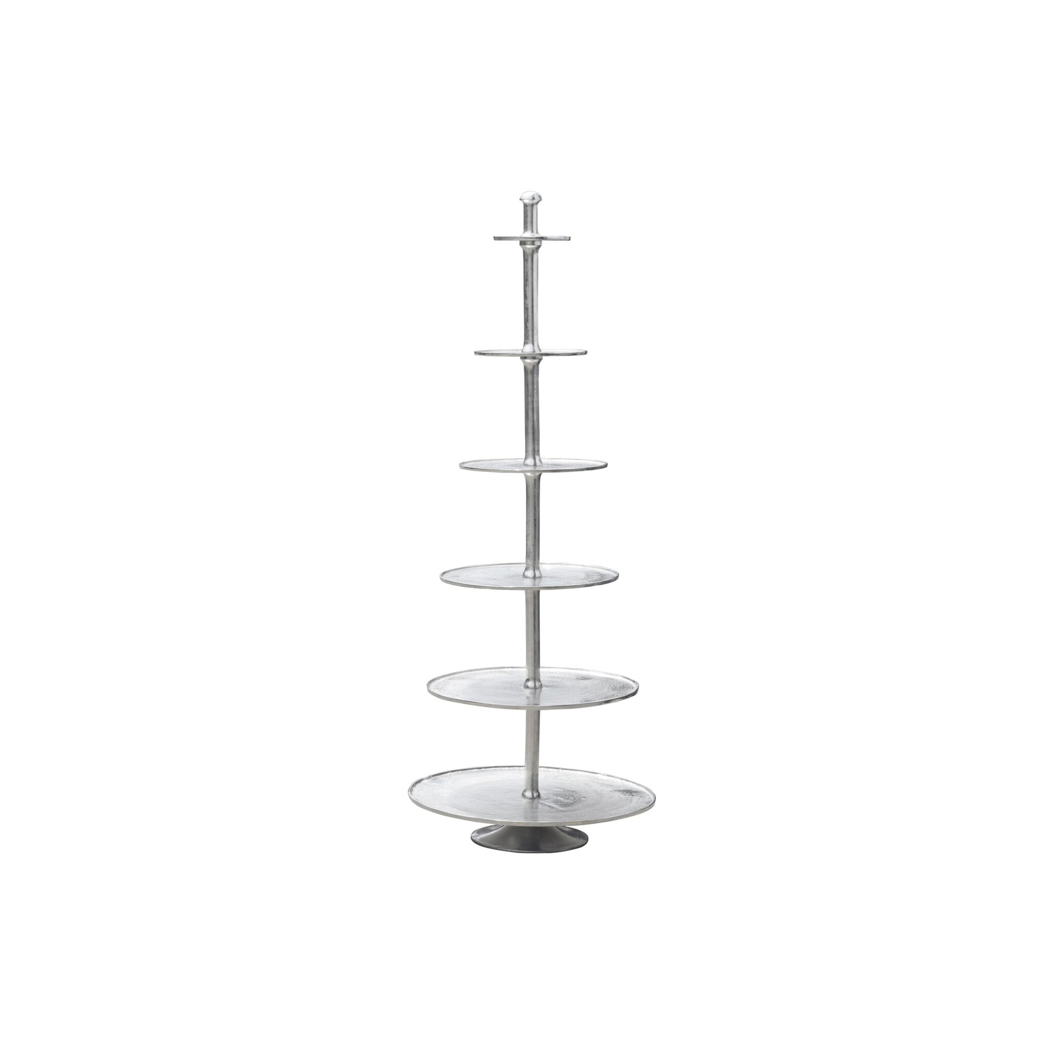 Etagere Abstract XL mit 6 Tabletts, silber 