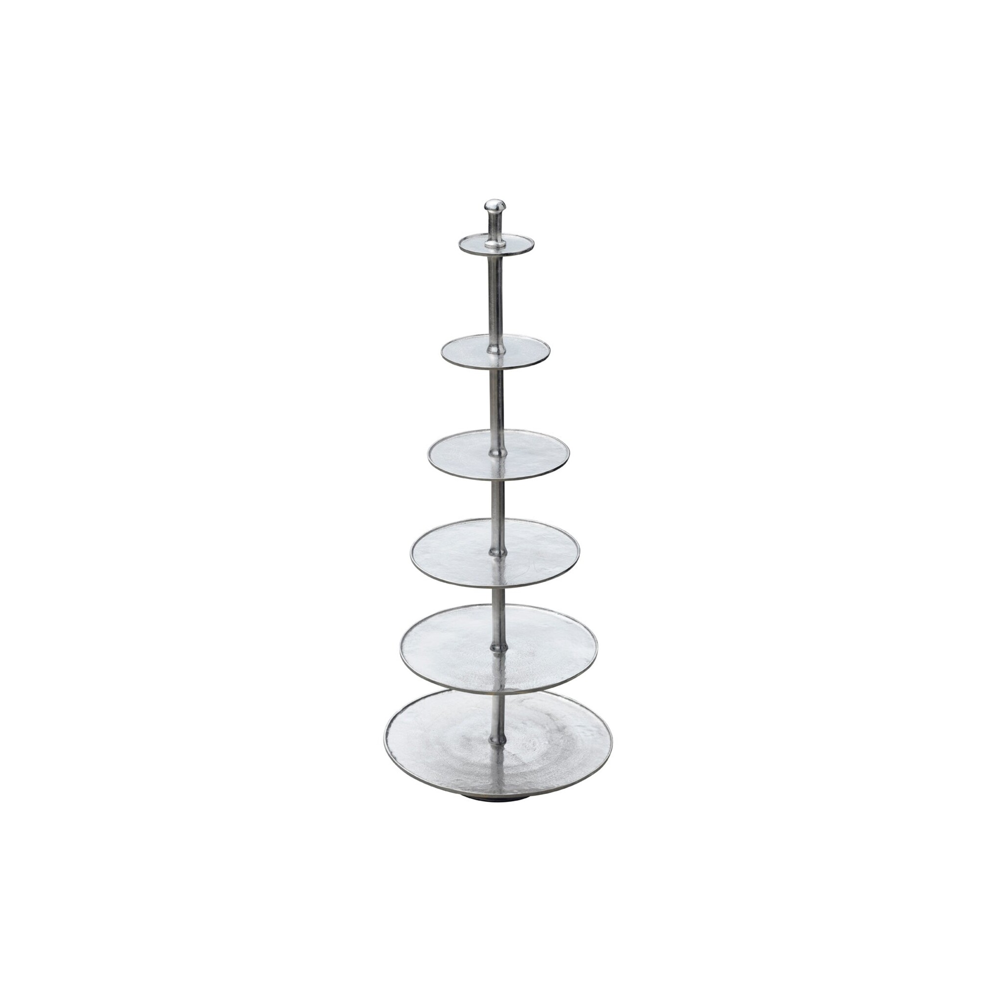 Etagere Abstract XL mit 6 Tabletts, silber 