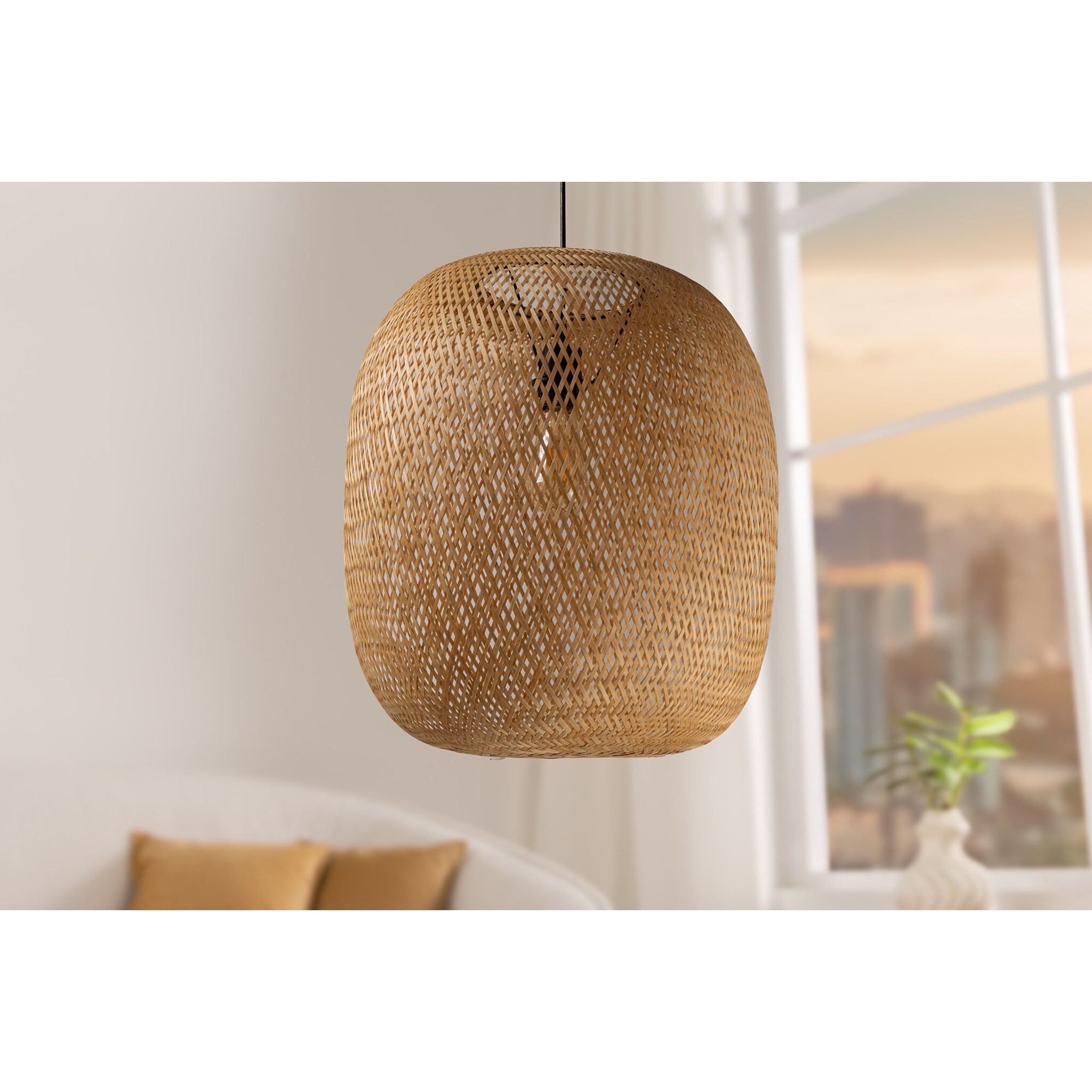 Hängelampe Organic Living 6 Bambus, natur 