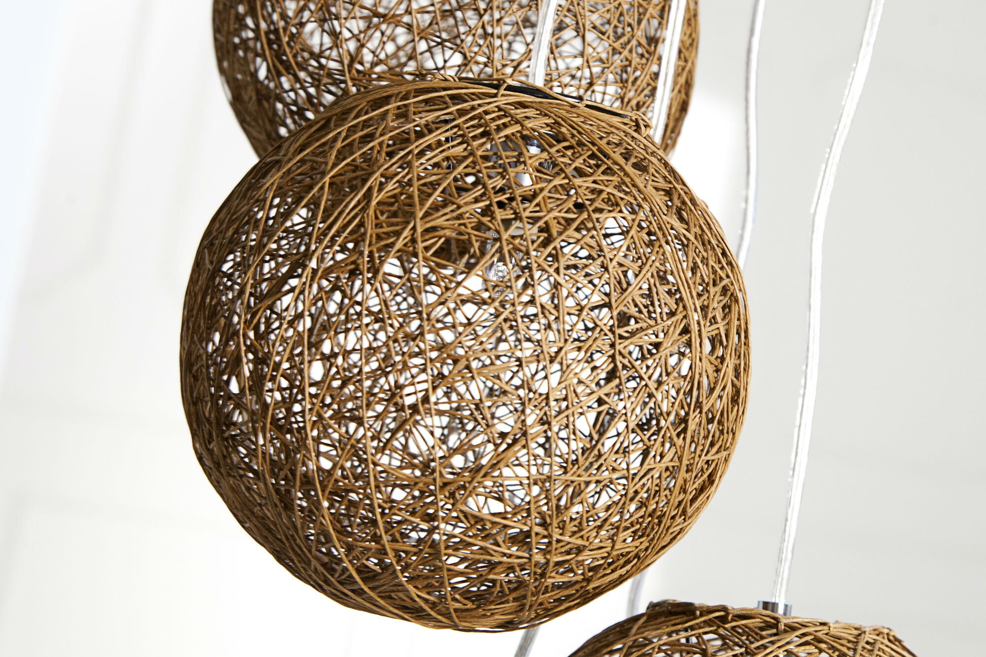 Hängeleuchte Cocooning Pearls 5er, braun 