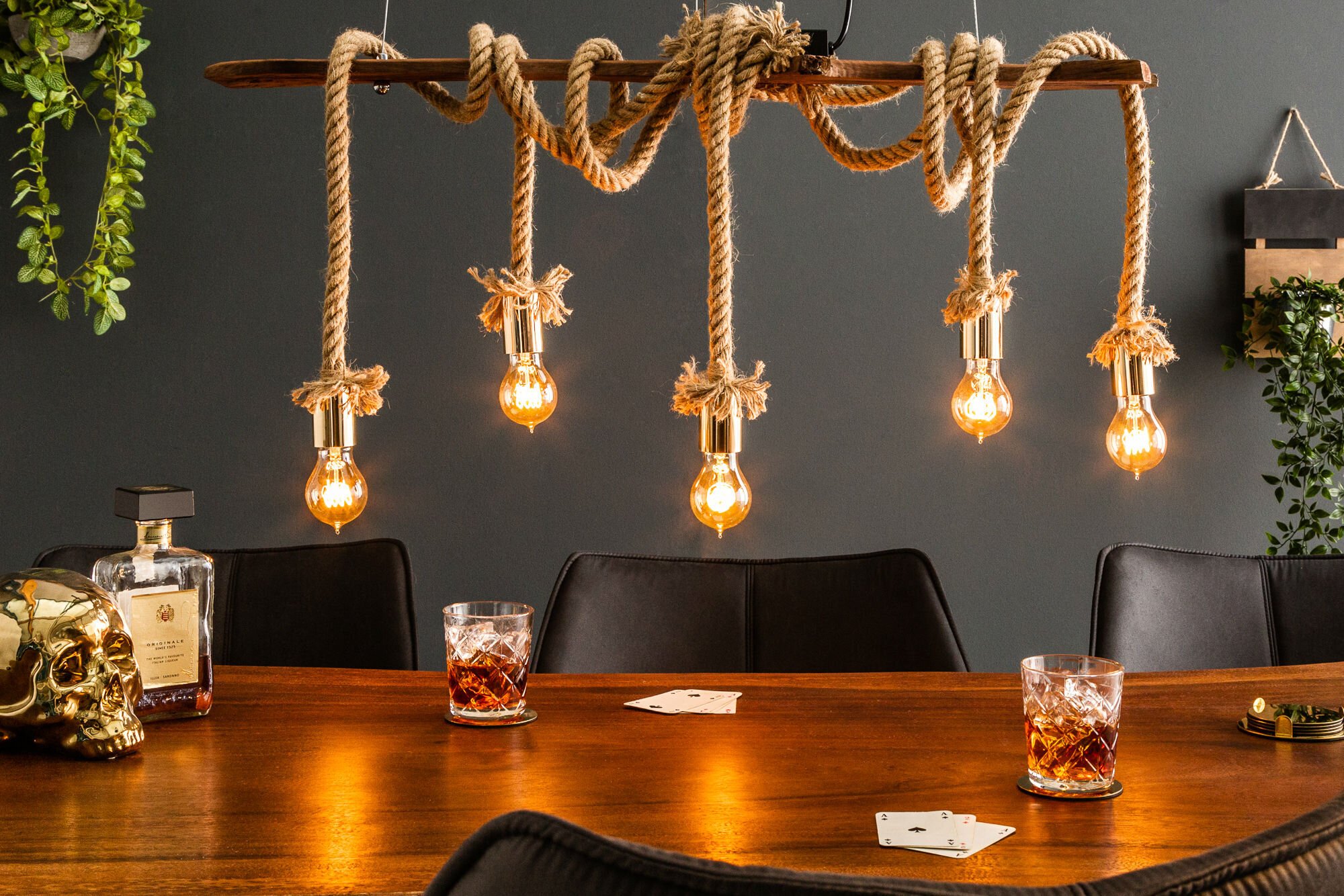 Hängeleuchte Seven Seas II, natur 90 x 62 x 13 cm