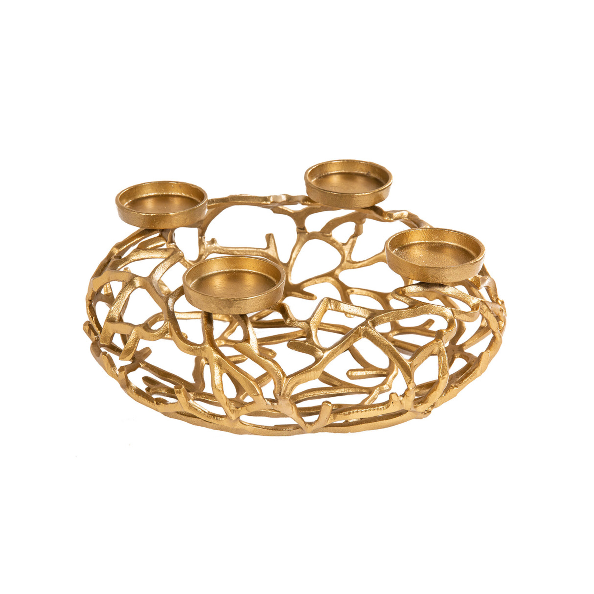 Kerzenhalter Abstract 4-flammig, gold 