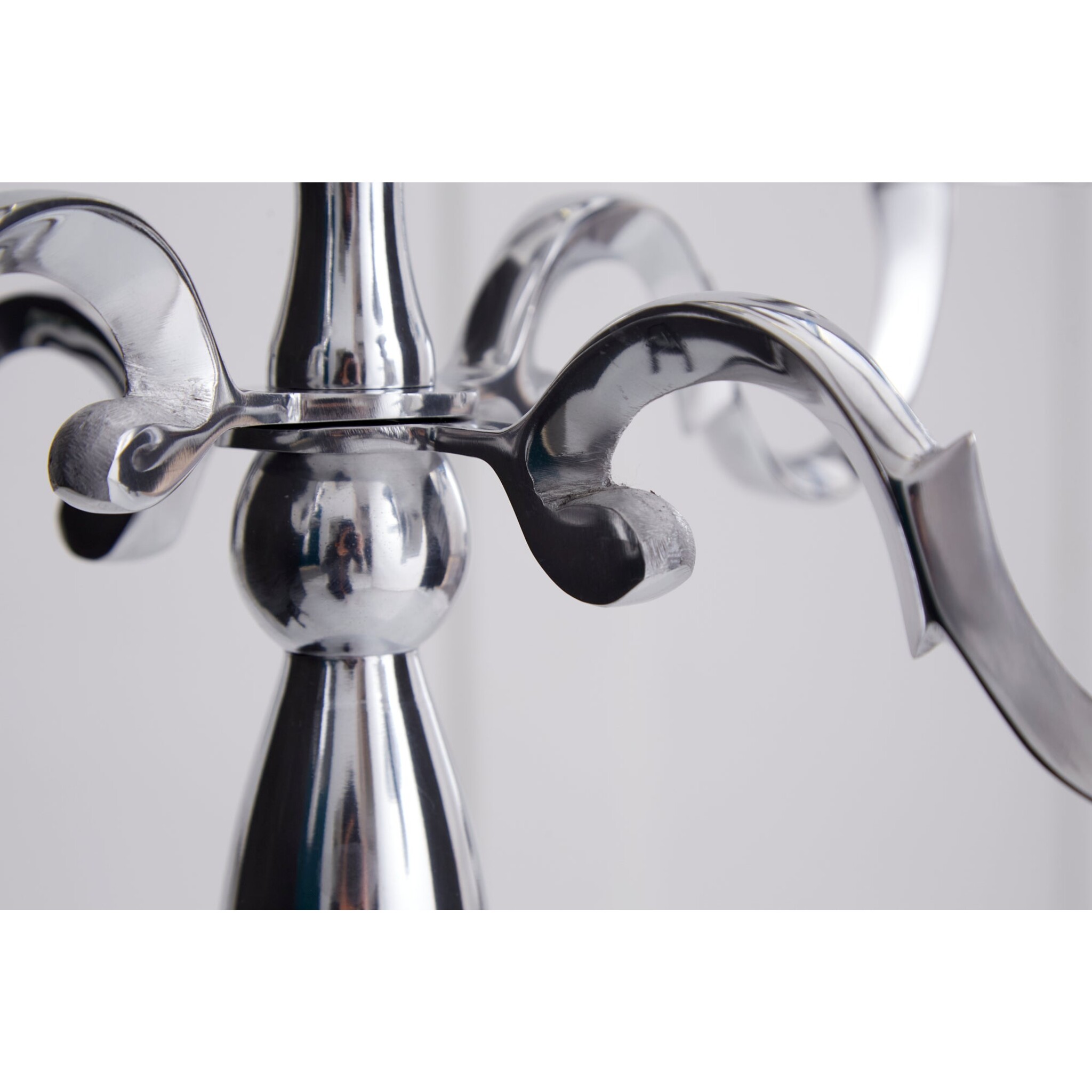 Kerzenständer Modern Barock 5-armig silber, silber 