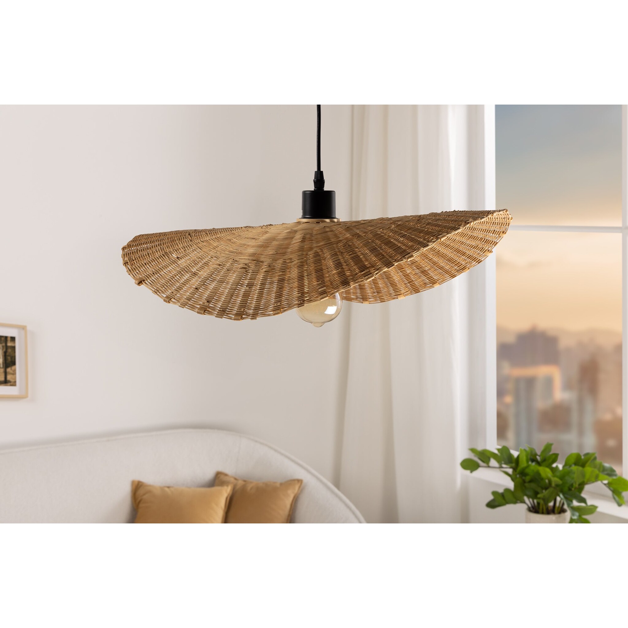 Pendellampe Organic Living 2 Bambus, natur 50 x 43 x 12 cm