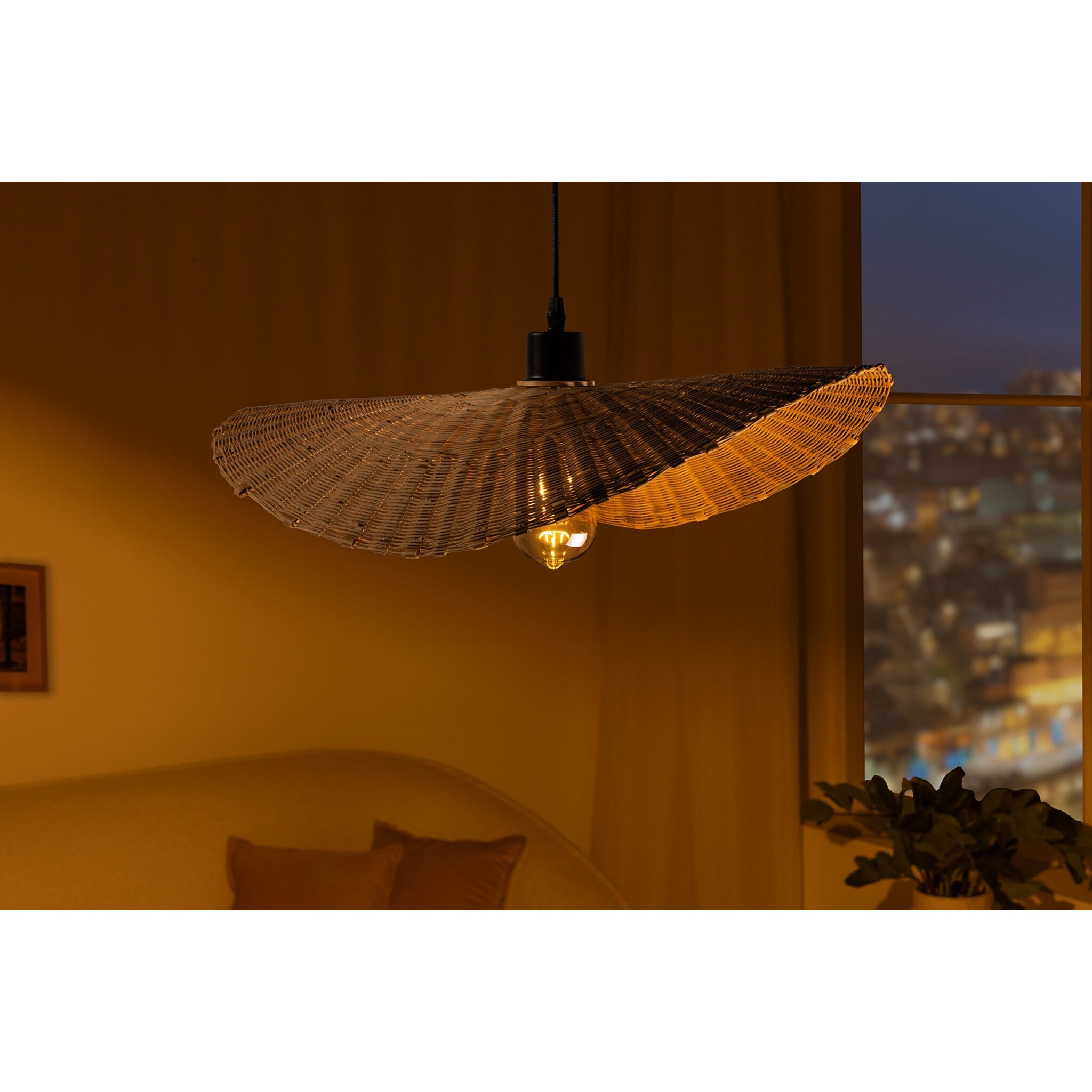 Pendellampe Organic Living 2 Bambus, natur 50 x 43 x 12 cm