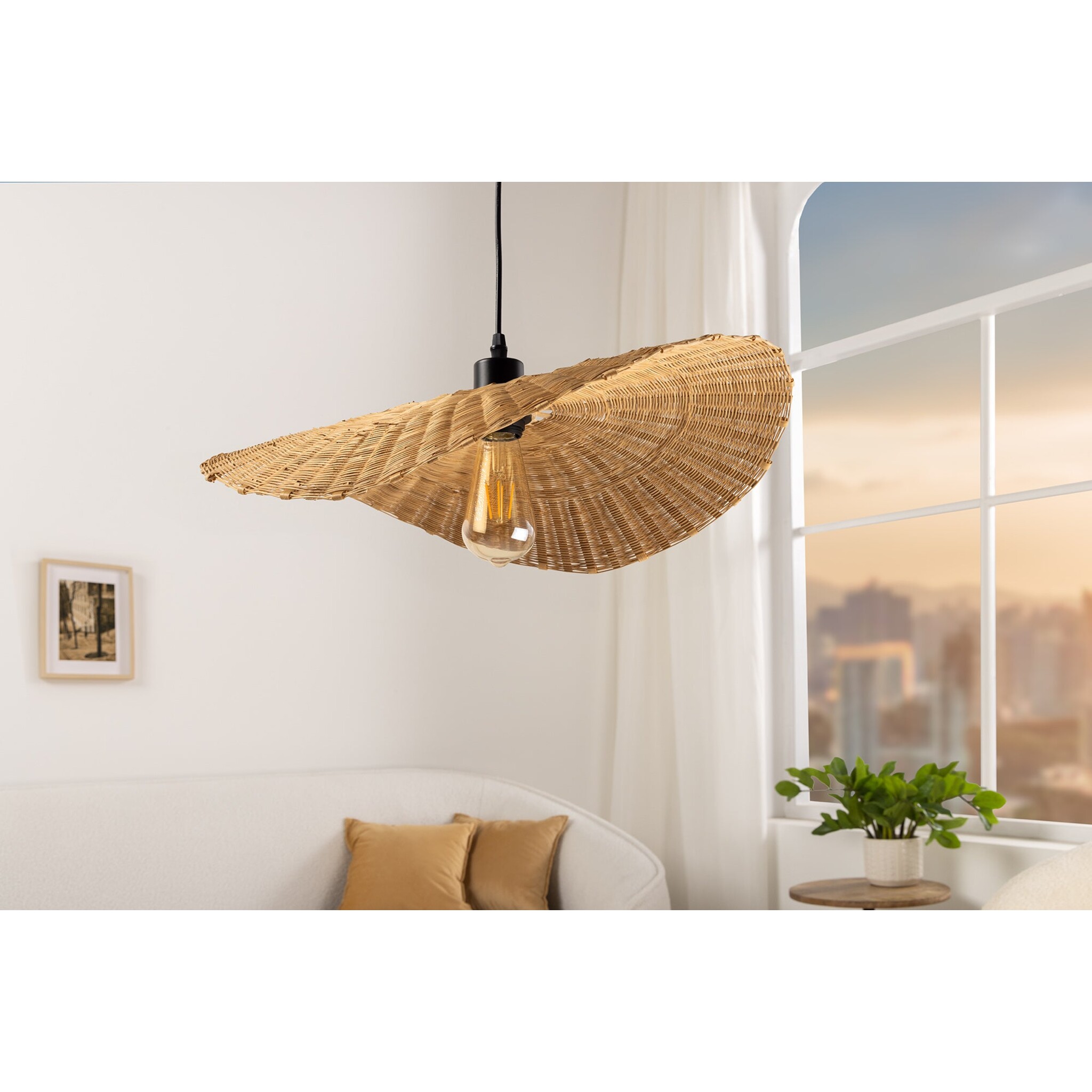 Pendellampe Organic Living 2 Bambus, natur 70 x 60 x 16 cm