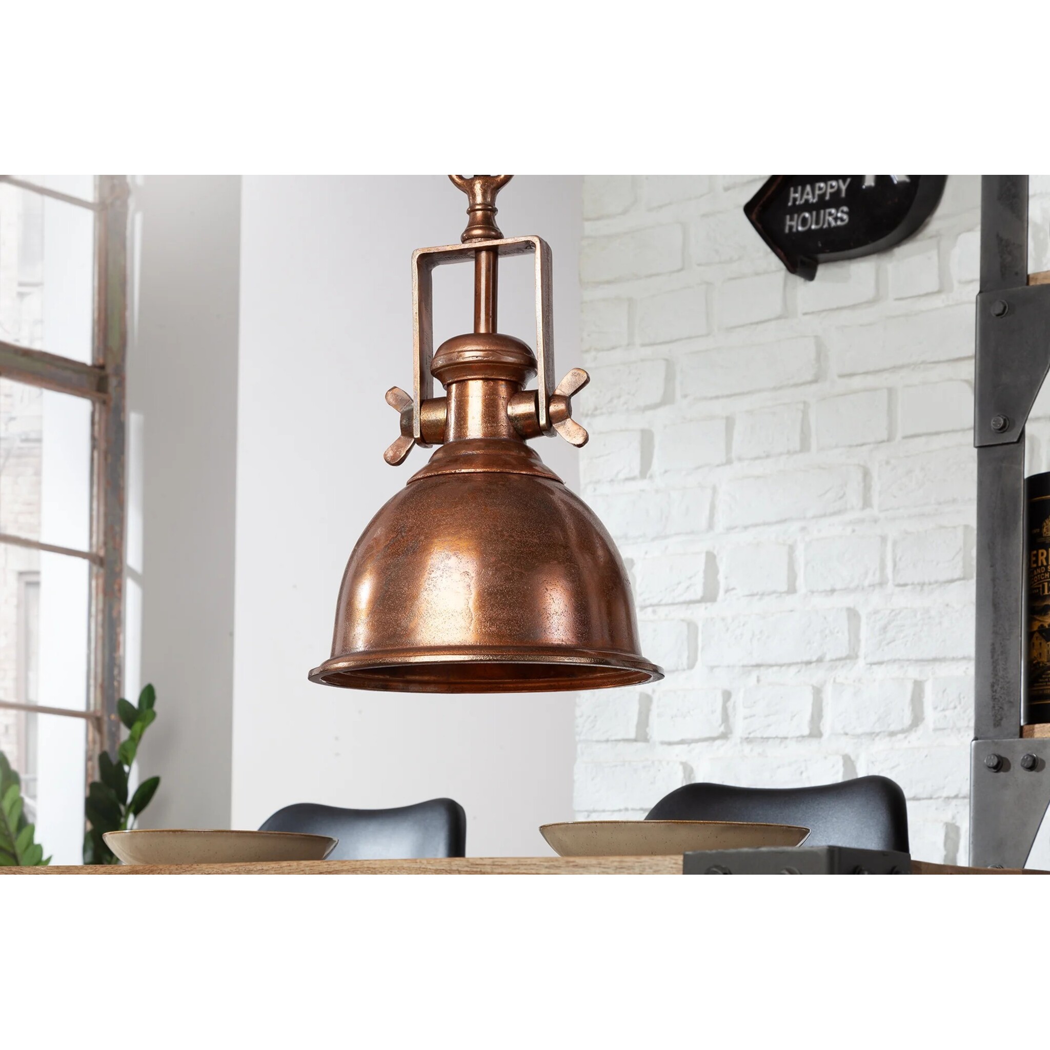 Pendelleuchte Industrial Kupfer meliert, bronze 