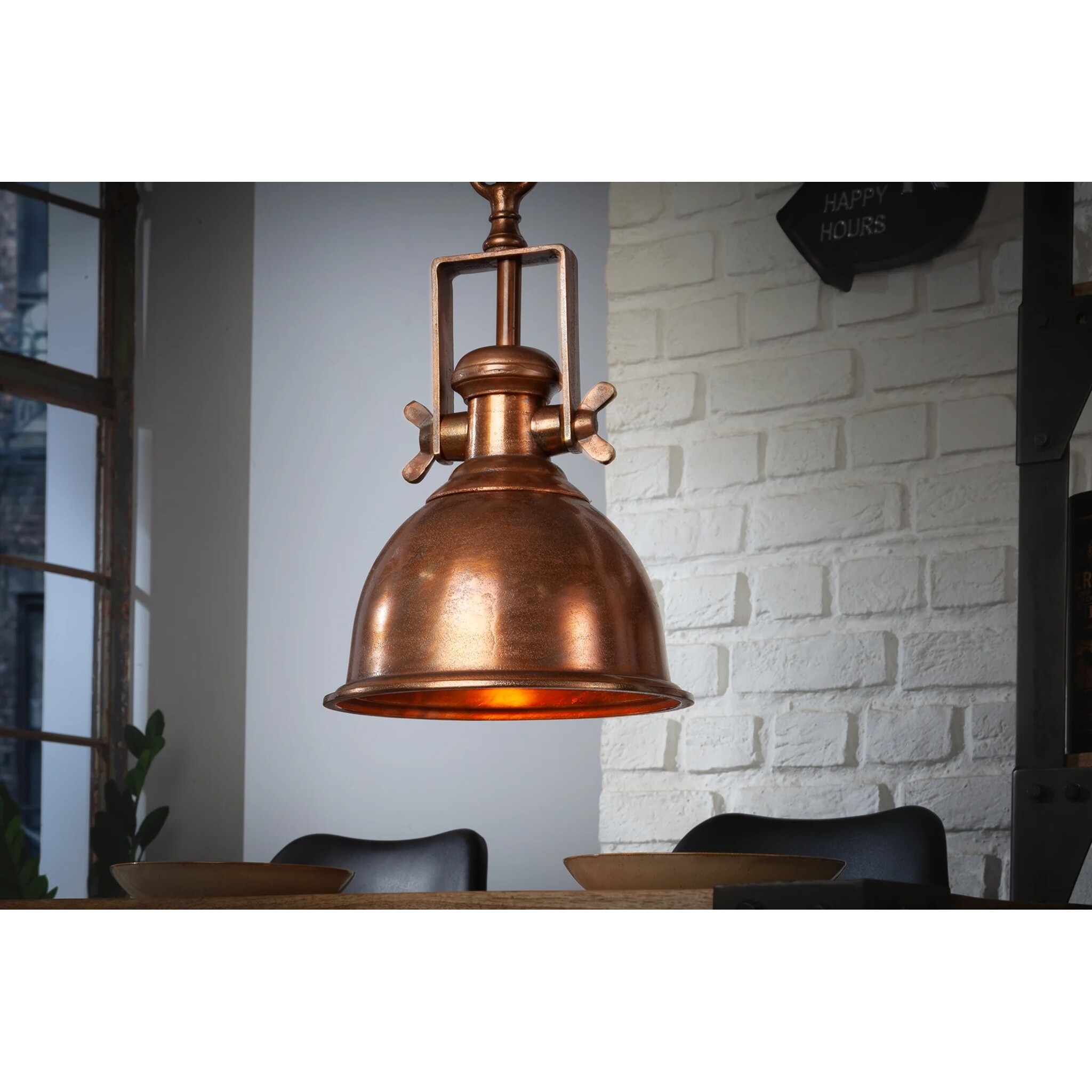 Pendelleuchte Industrial Kupfer meliert, bronze 