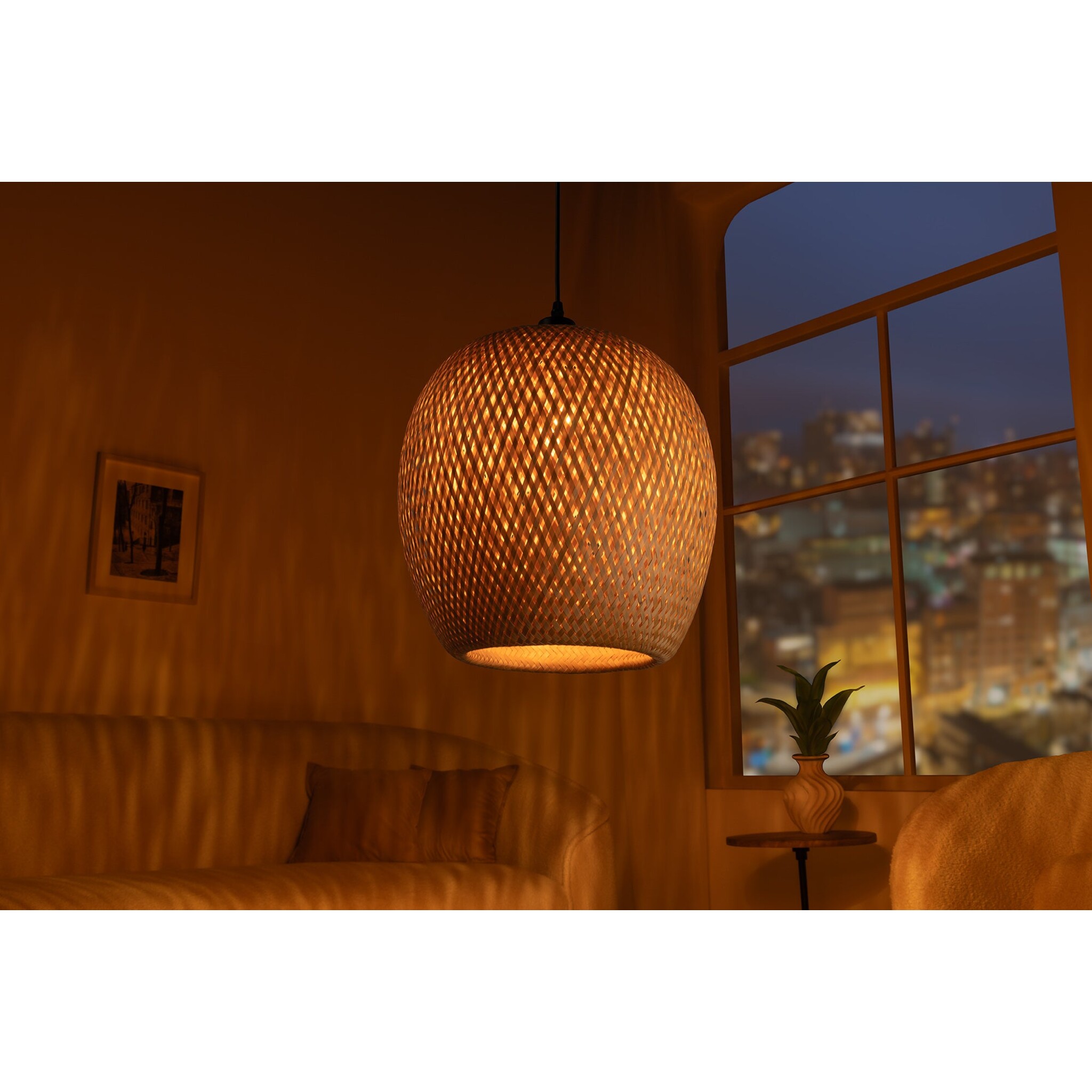 Pendelleuchte Organic Living 1 Bambus, natur 