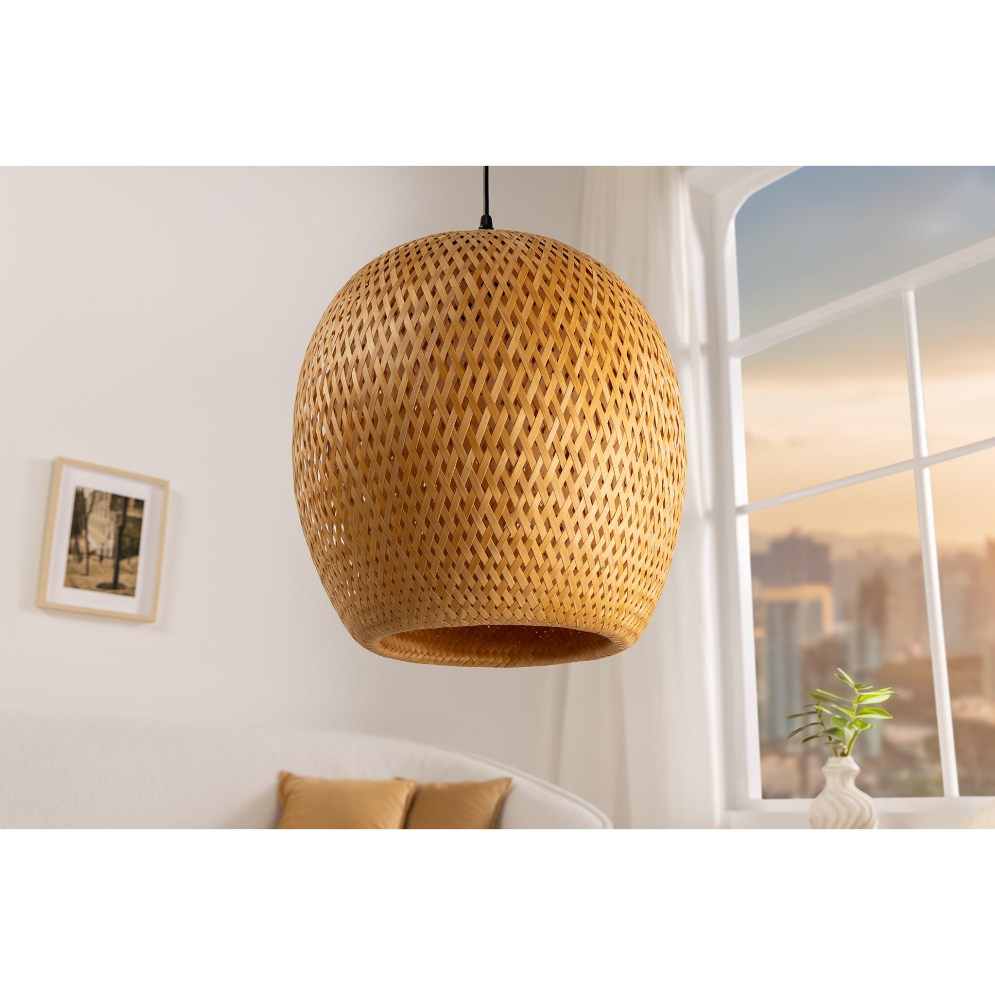 Pendelleuchte Organic Living 1 Bambus, natur 