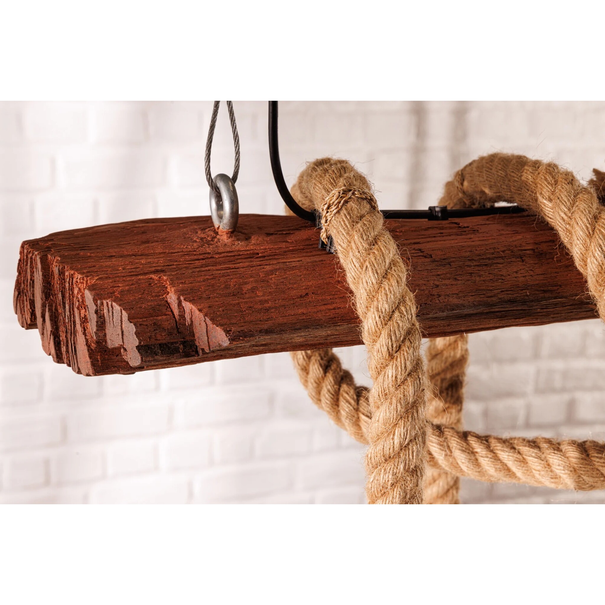 Pendelleuchte Seven Seas, recyceltes Akazienholz, braun 