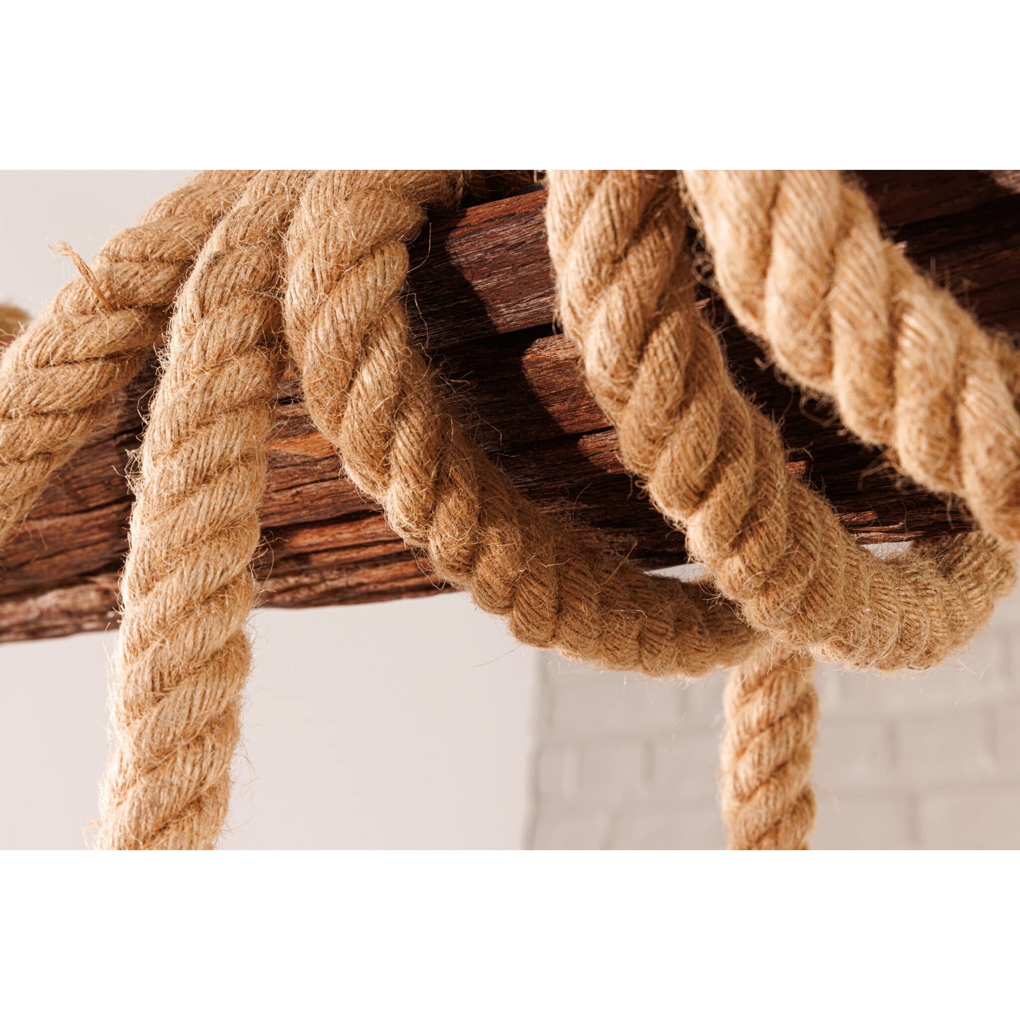 Pendelleuchte Seven Seas, recyceltes Akazienholz, braun 