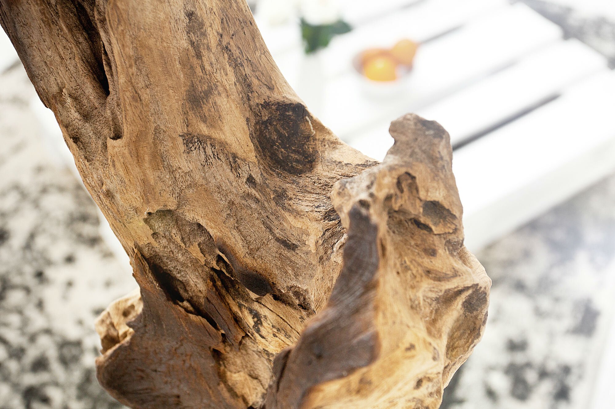 Skulptur Reef Treibholz Teak, natur 