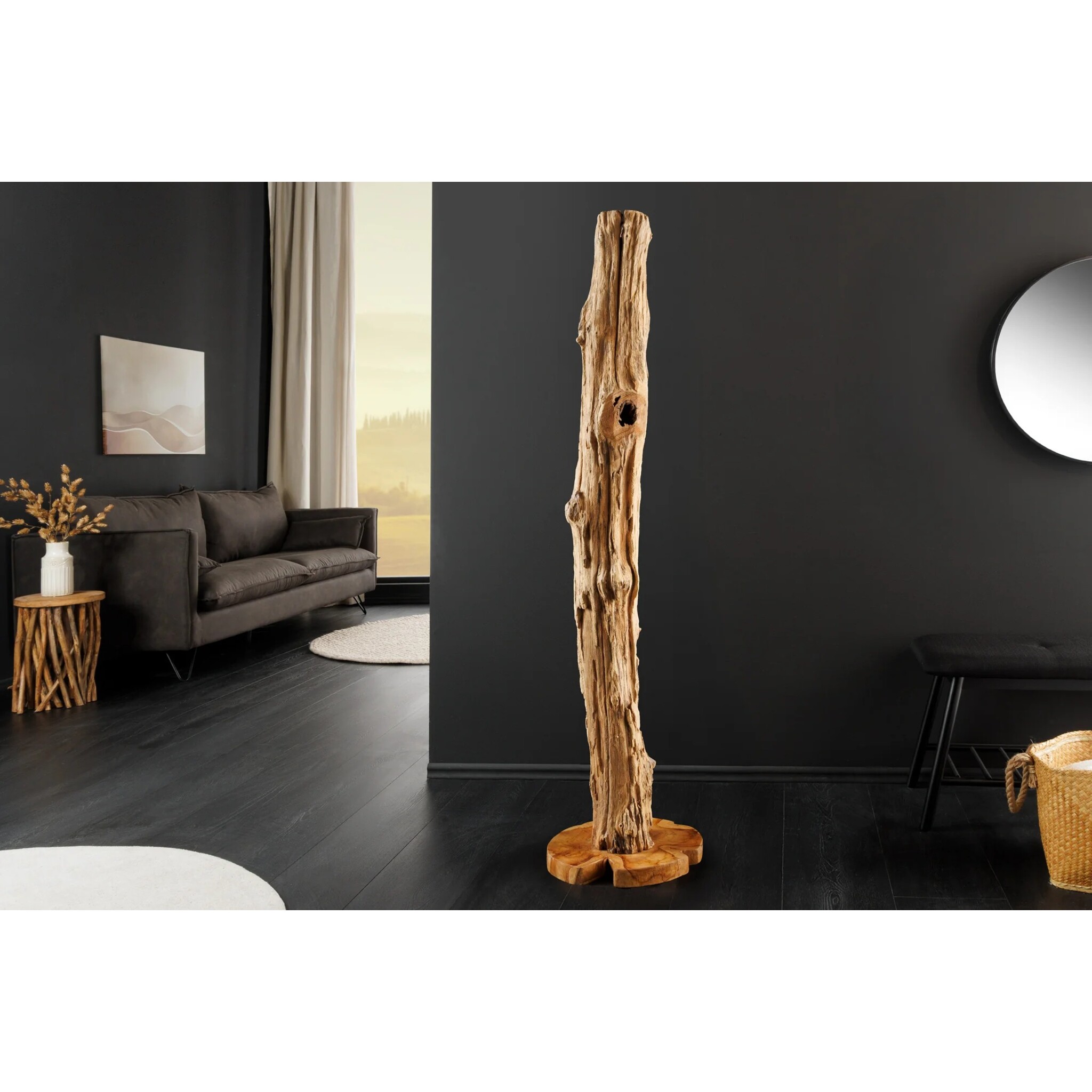 Skulptur Reef Treibholz Teak, natur 