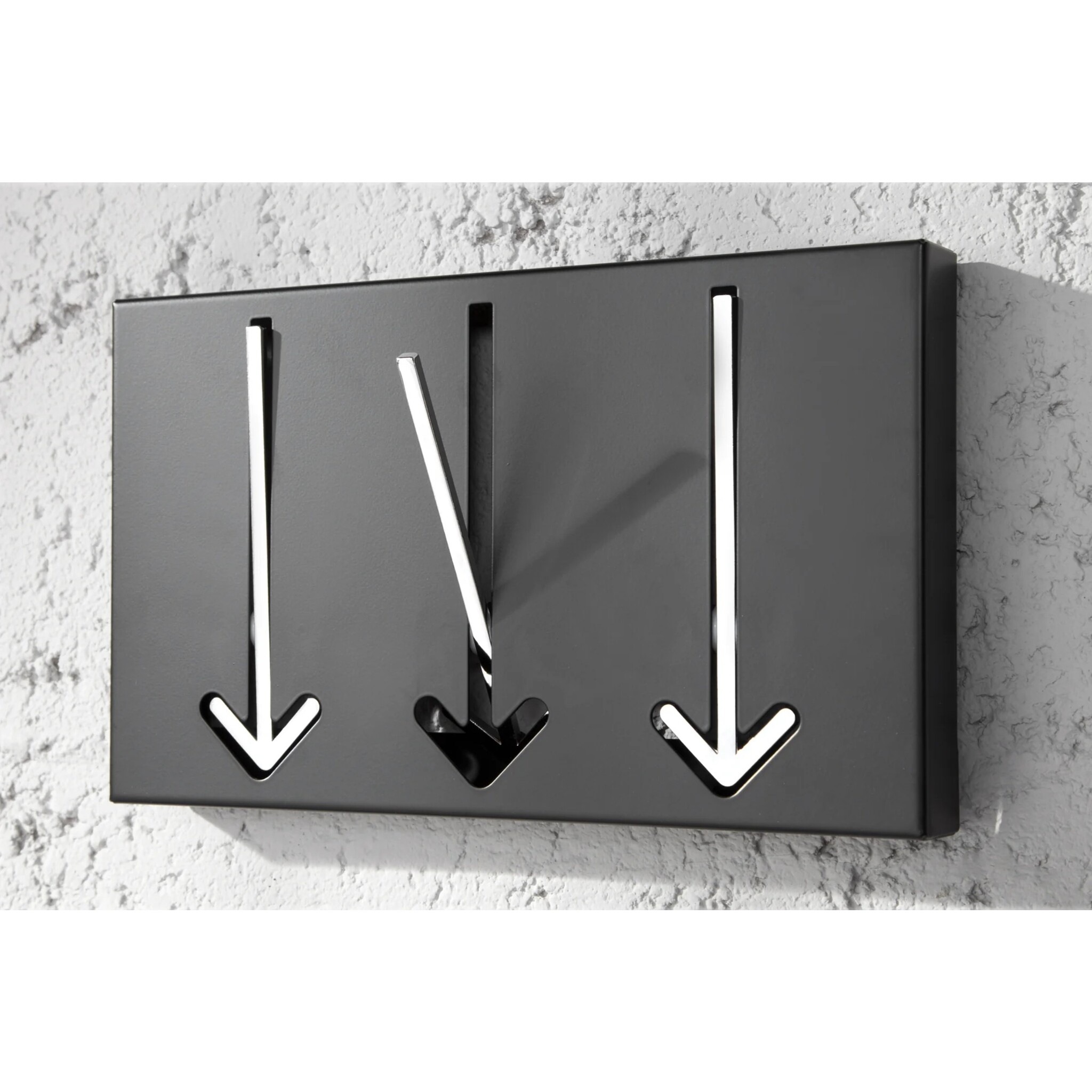 Wandgarderobe Arrow, schwarz 