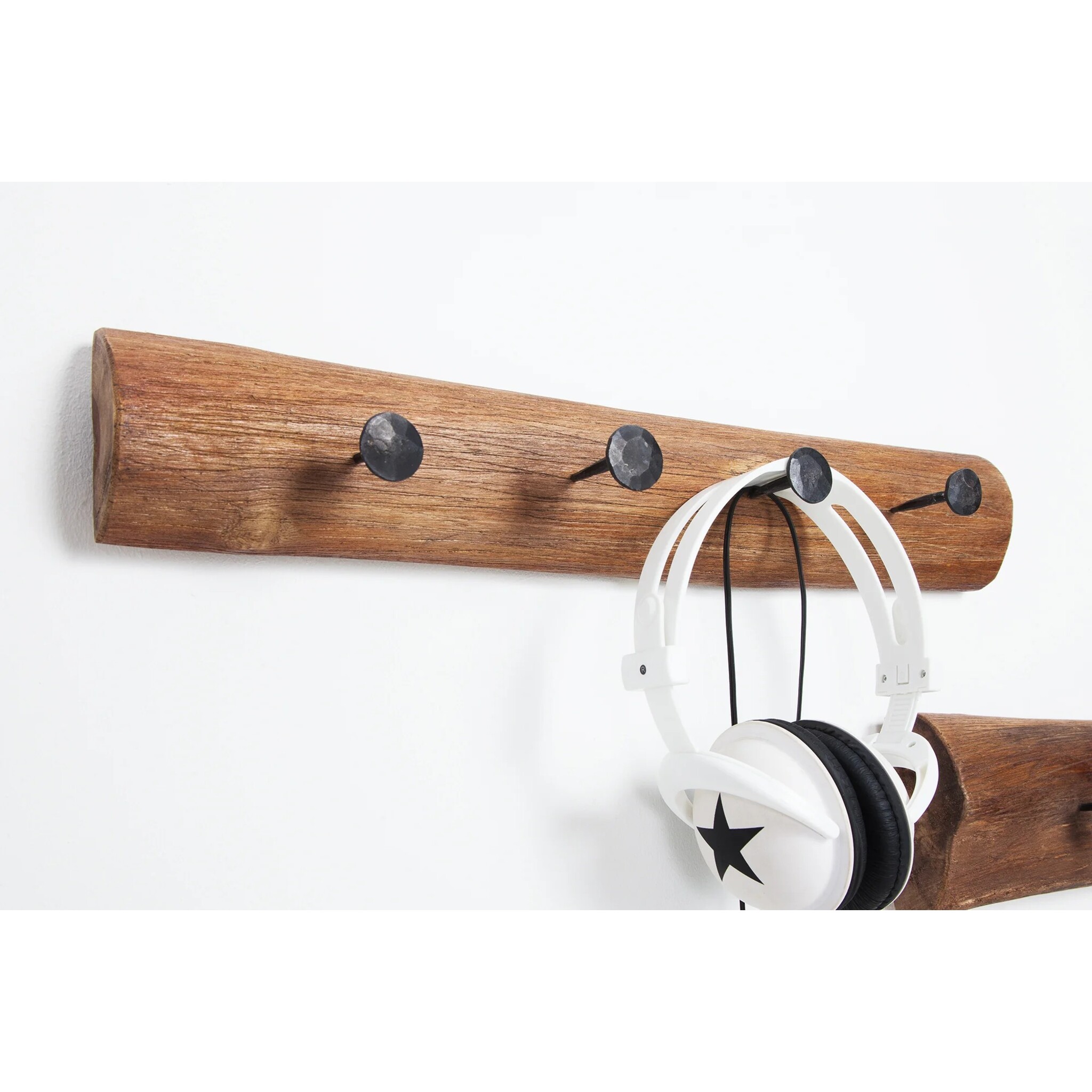 Wandgarderobe Hemingway Recyclingholz, natur 50 x 7 x 10 cm