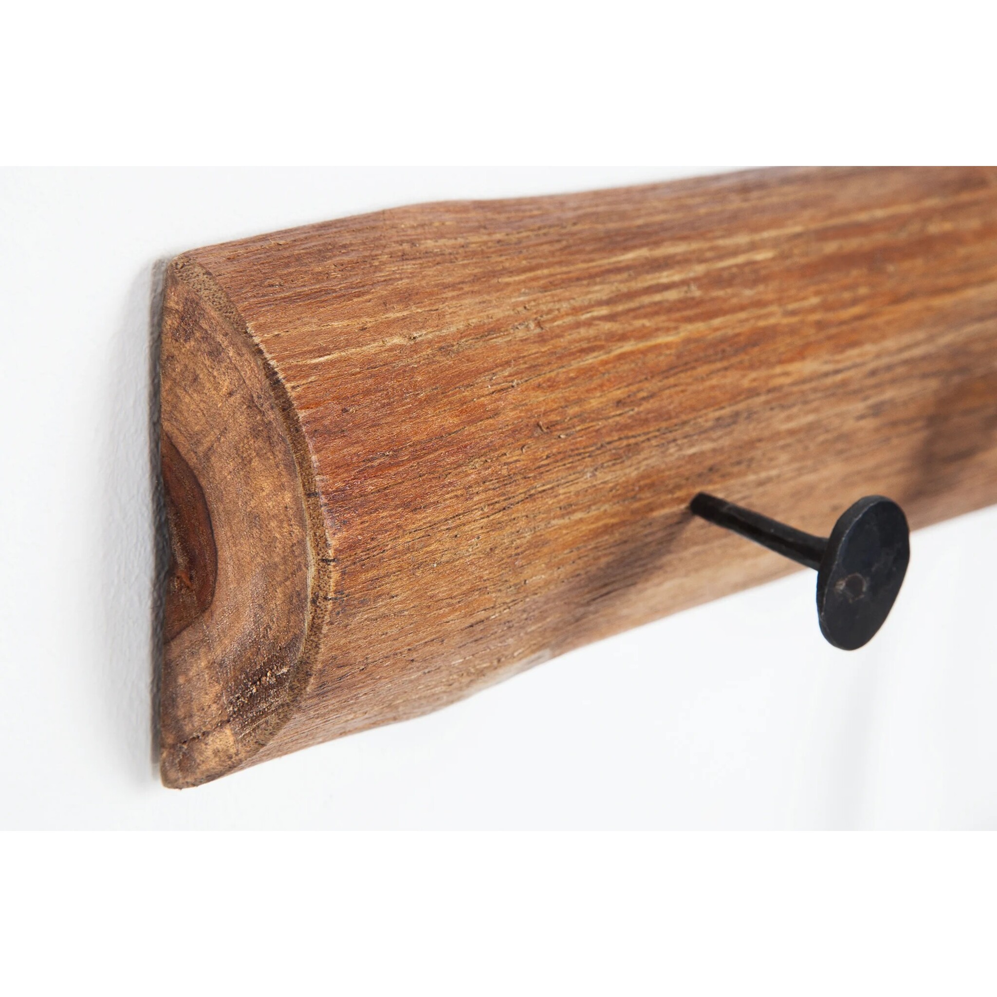 Wandgarderobe Hemingway Recyclingholz, natur 50 x 7 x 10 cm