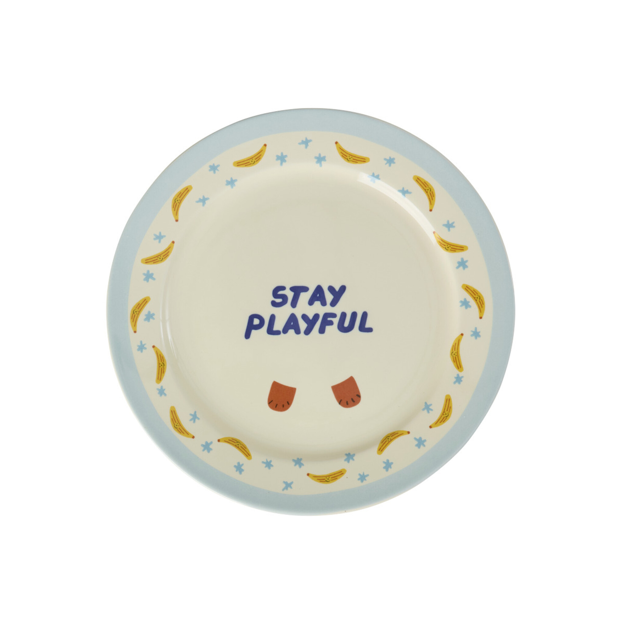 RICE Kinder Porzellan Gerschirr-Set 3-teilig, Tiermotiv, bunt 
