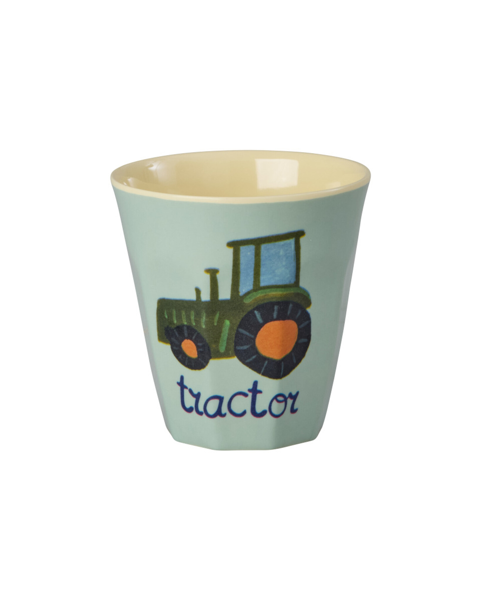RICE Melamin Kinderbecher 6er Set Small ABC Print, blau 