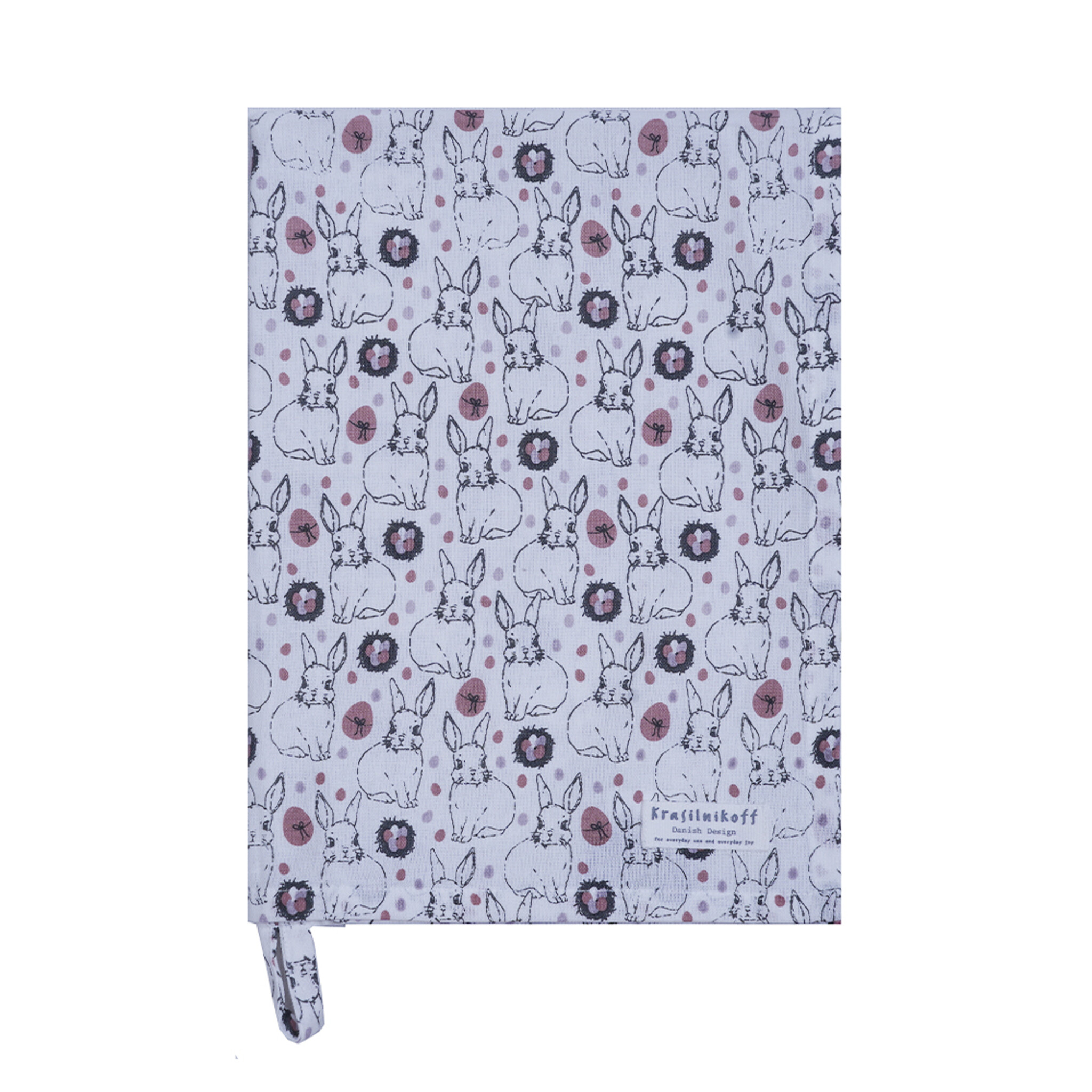 Geschirrhandtuch Bunnies And Eggs, rose 