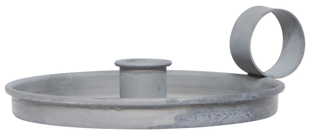 Kammerleuchter für Stabkerze, grau 