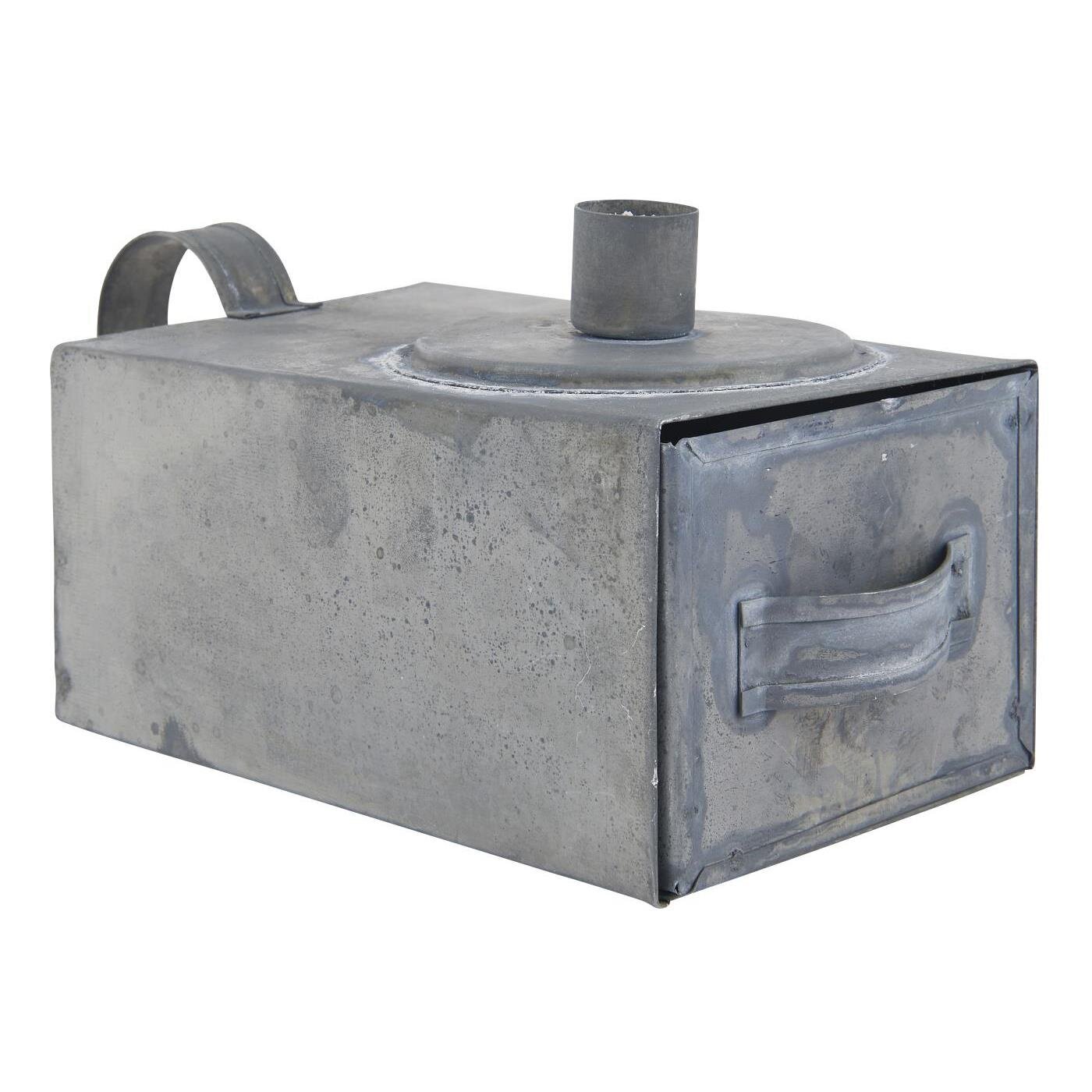 Kerzenhalter Box, grau