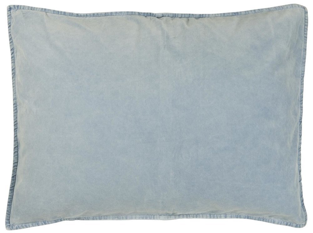 Kissenbezug Velour rechteckig, hellblau 