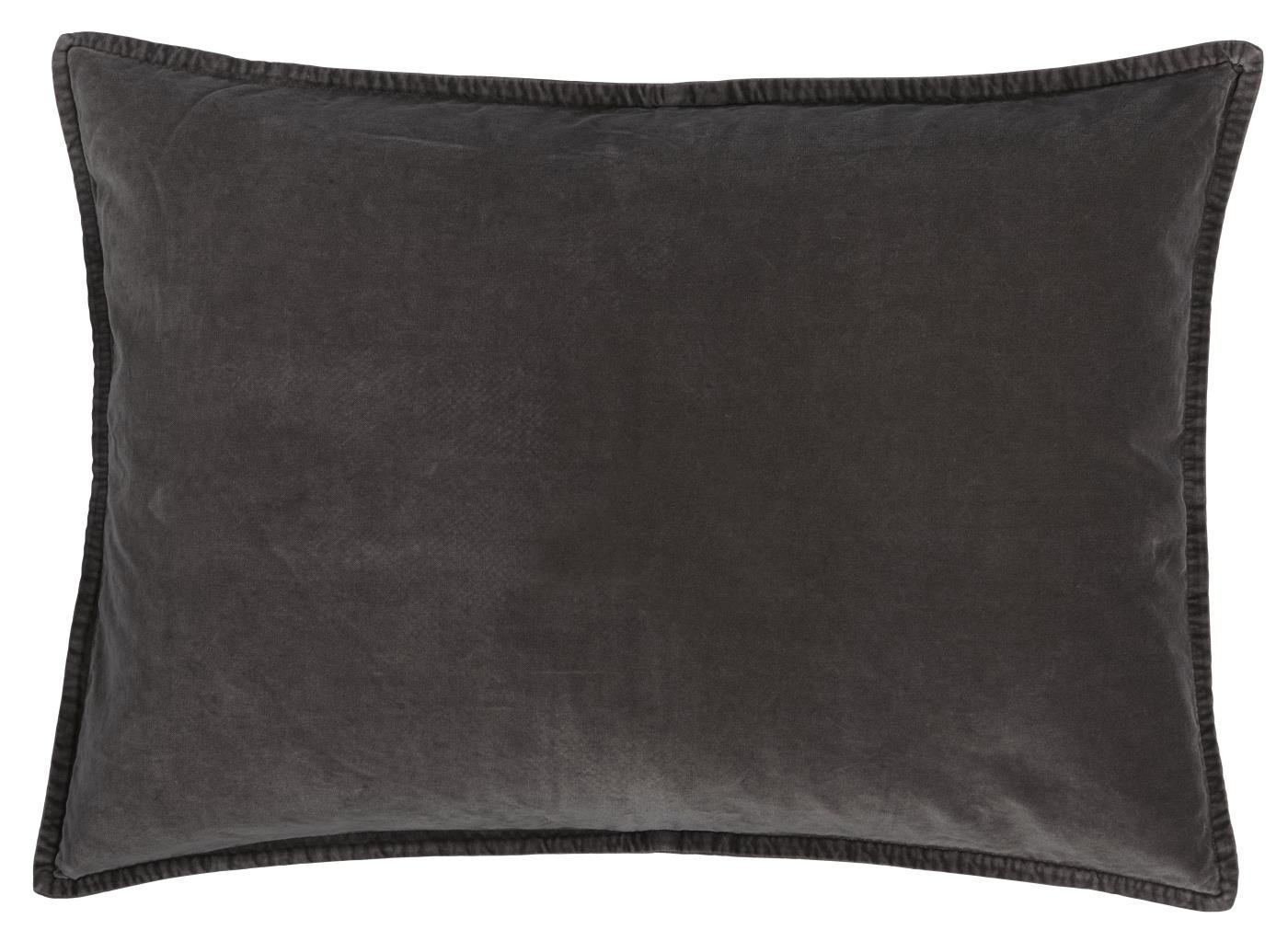 Kissenbezug Velour rechteckig, anthrazit 