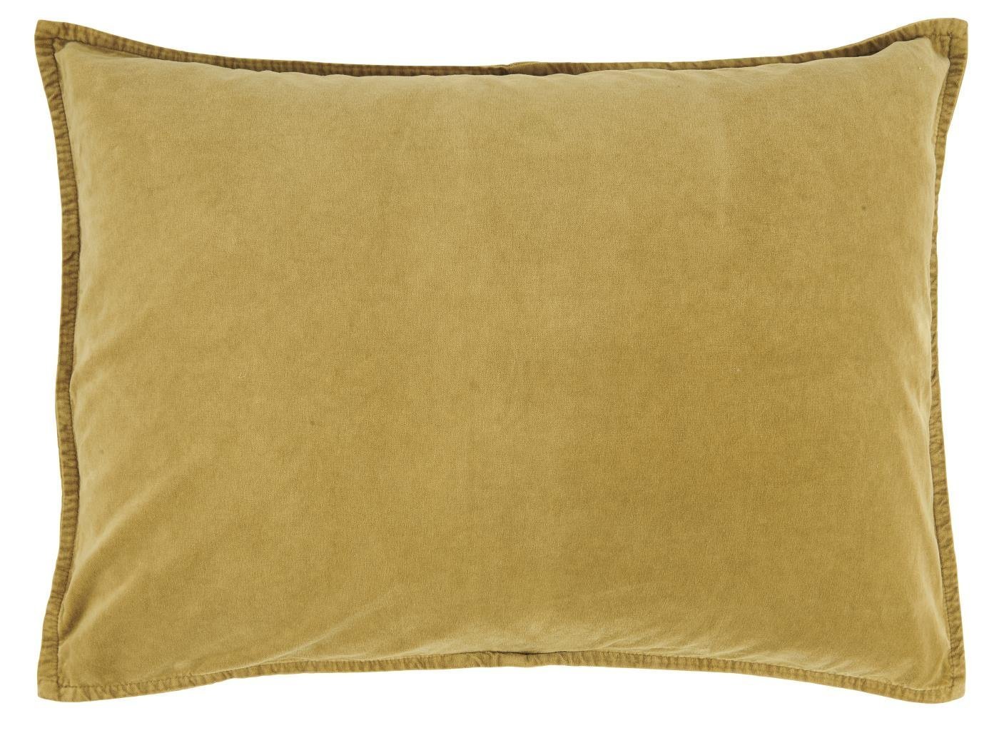 Kissenbezug Velour rechteckig, mustard 