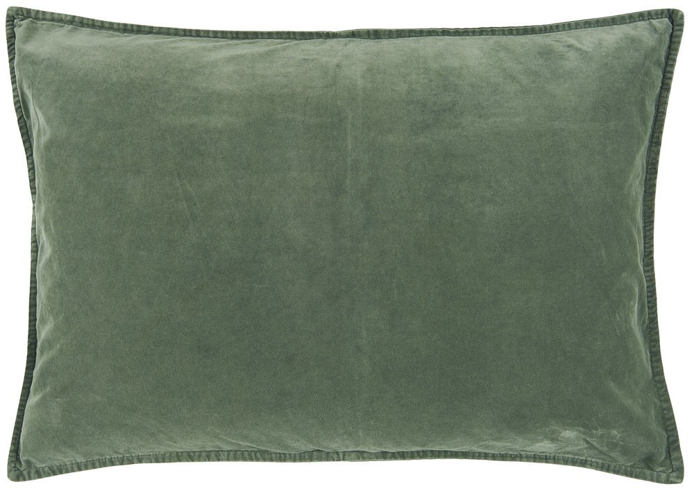 Kissenbezug Velour rechteckig, dusty chalky green 