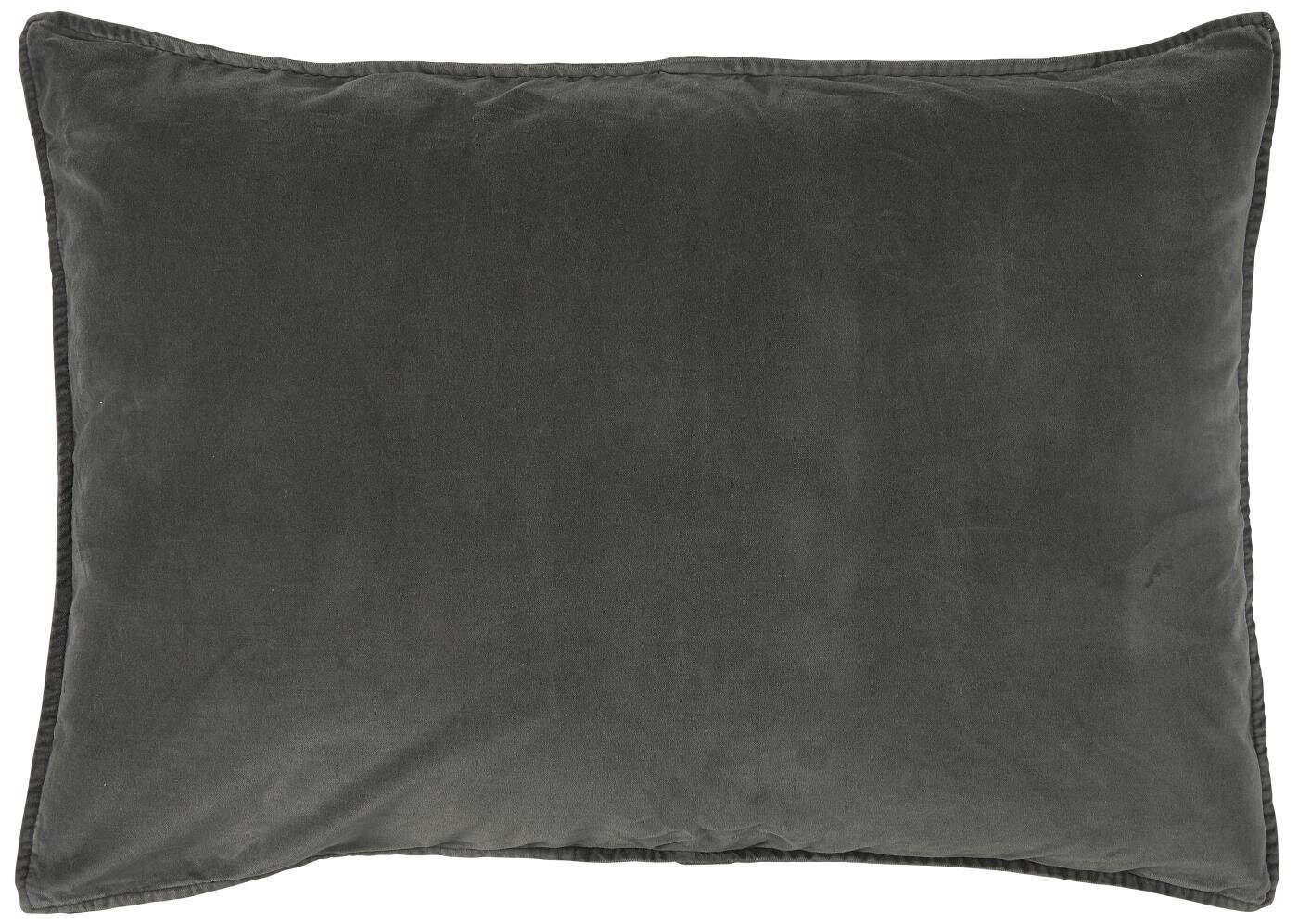 Kissenbezug Velour rechteckig, thunder grey 