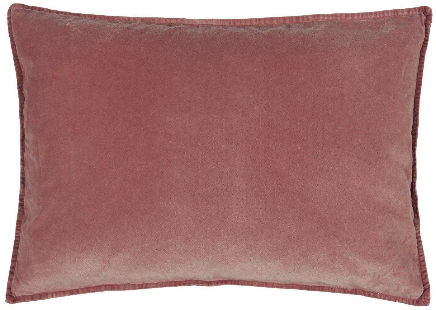 Kissenbezug Velour rechteckig, faded rose 