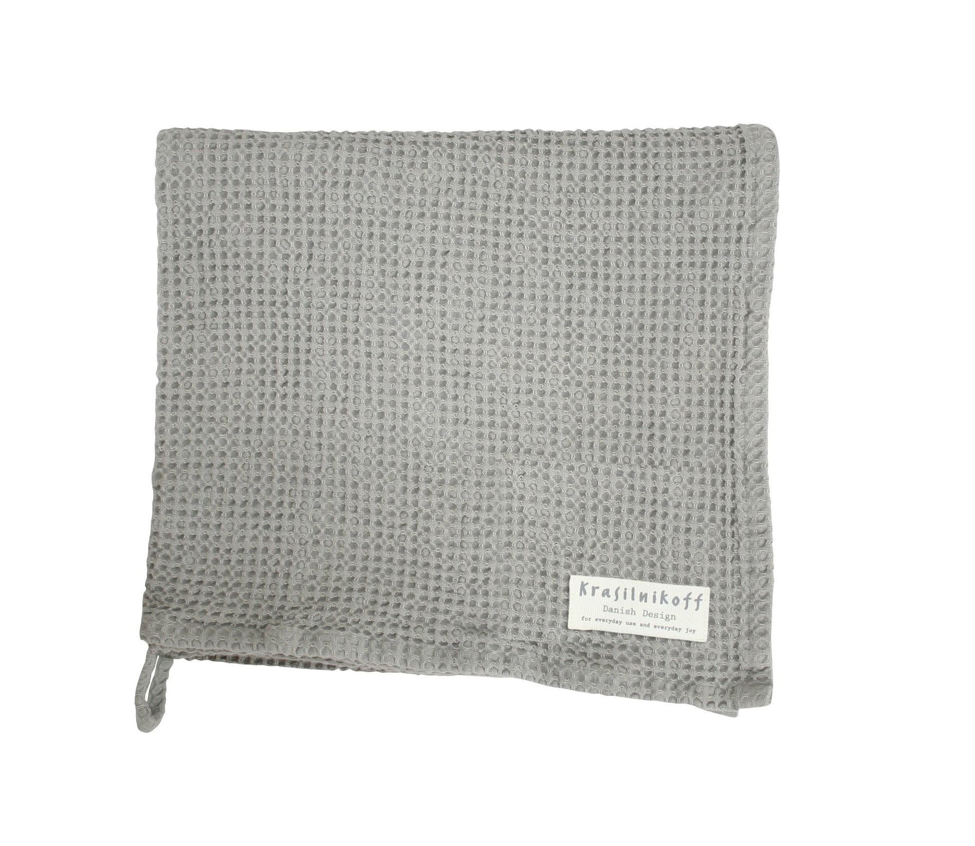 Bad-Handtuch mit Waffelstruktur, grau 