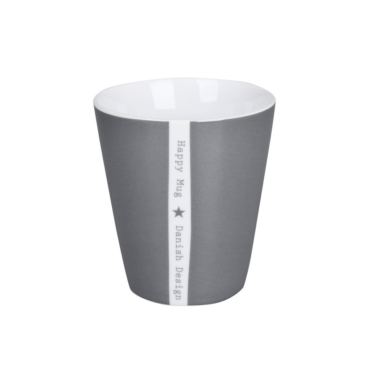 Becher Happy Mug Colourful Star, dunkelgrau 