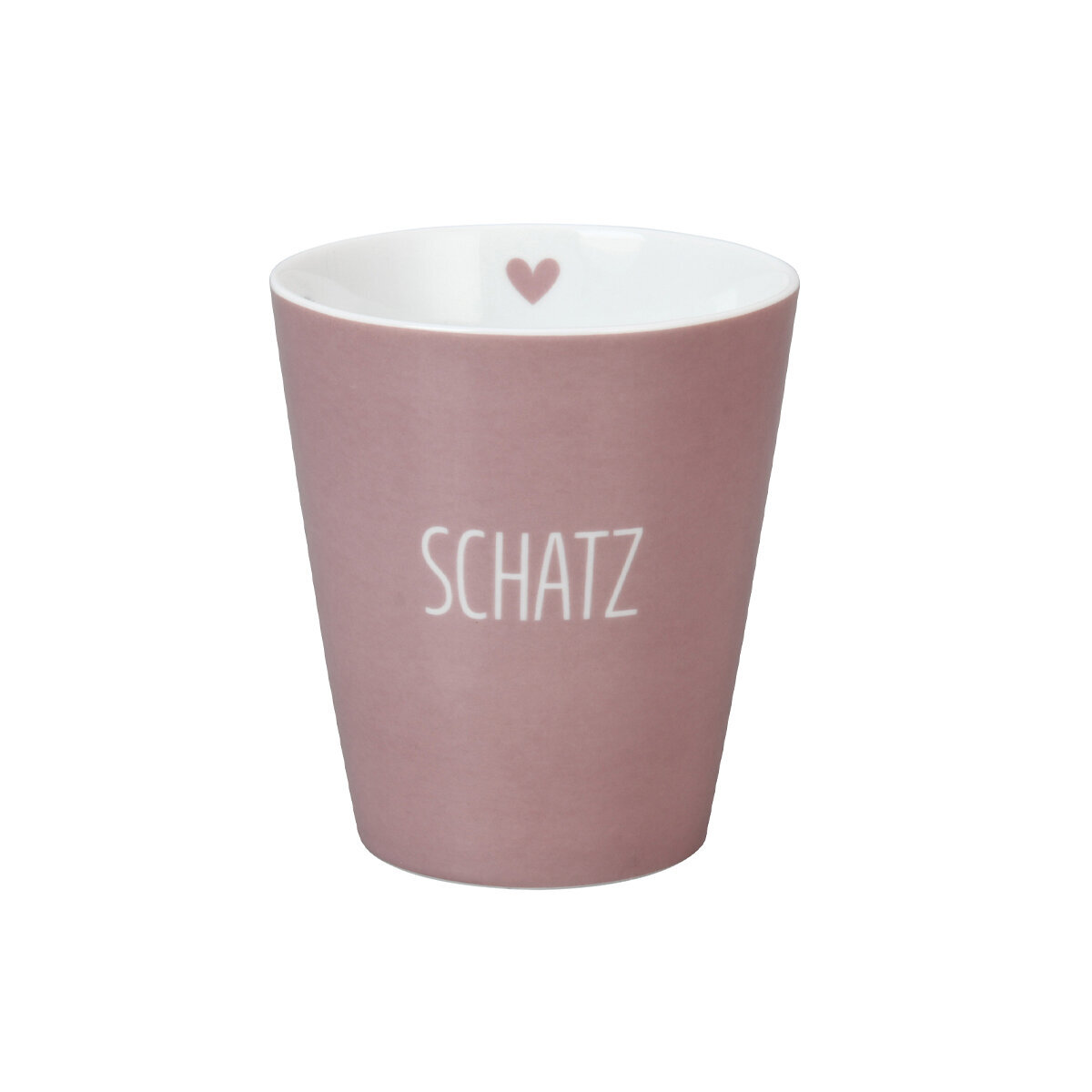 Becher, Happy Mug Schatz, dusty rose 